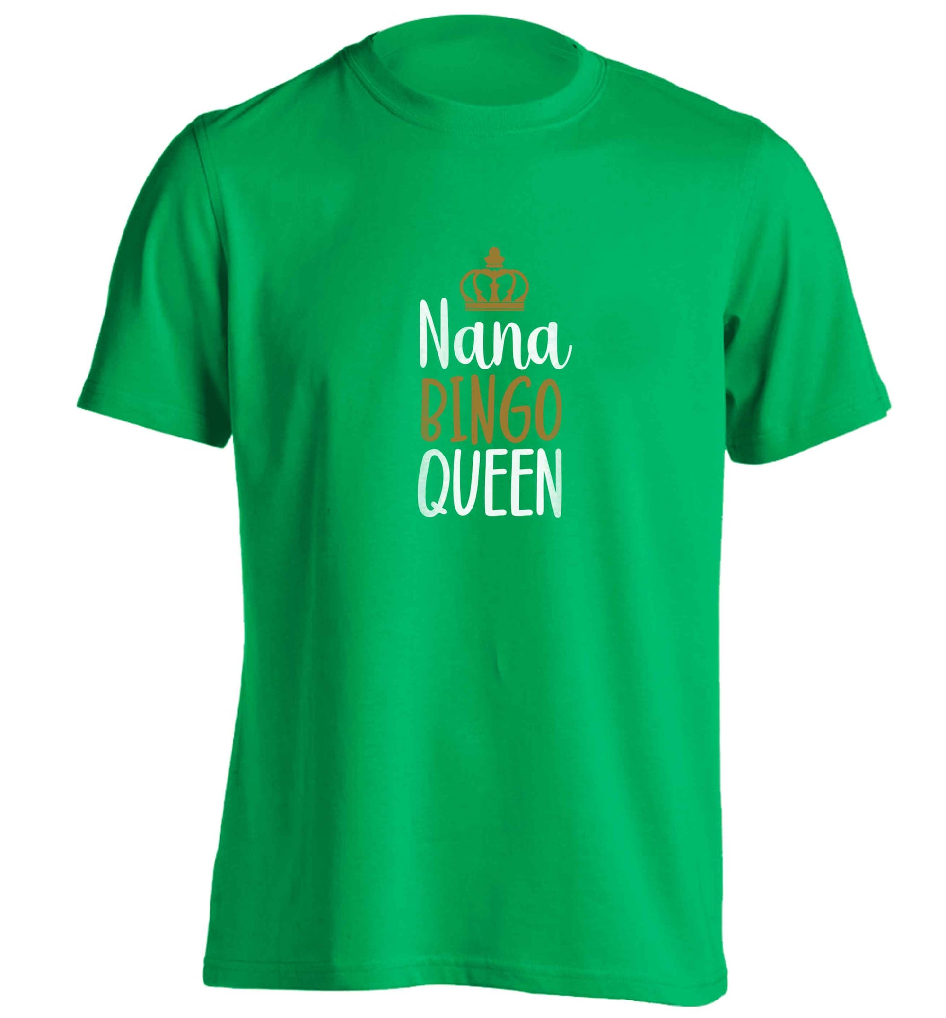 Personalised bingo queen adults unisex green Tshirt 2XL