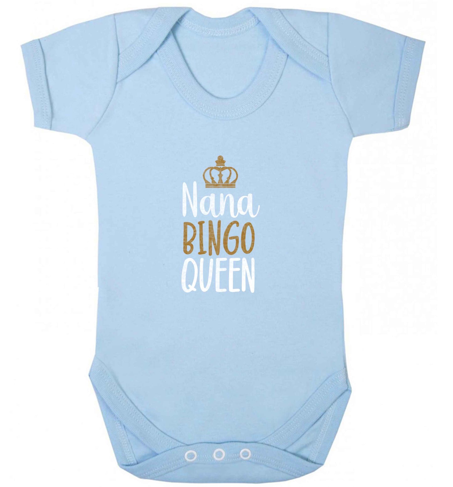 Personalised bingo queen baby vest pale blue 18-24 months