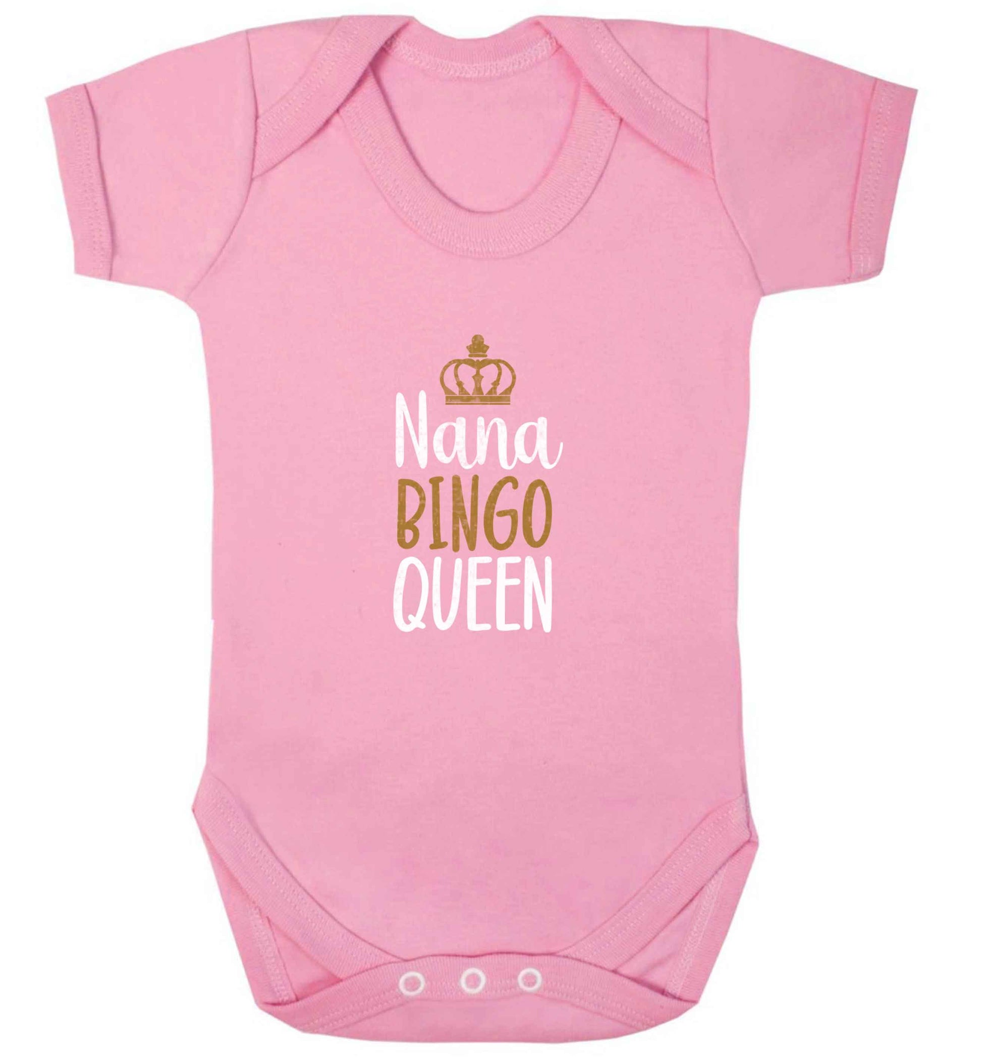 Personalised bingo queen baby vest pale pink 18-24 months