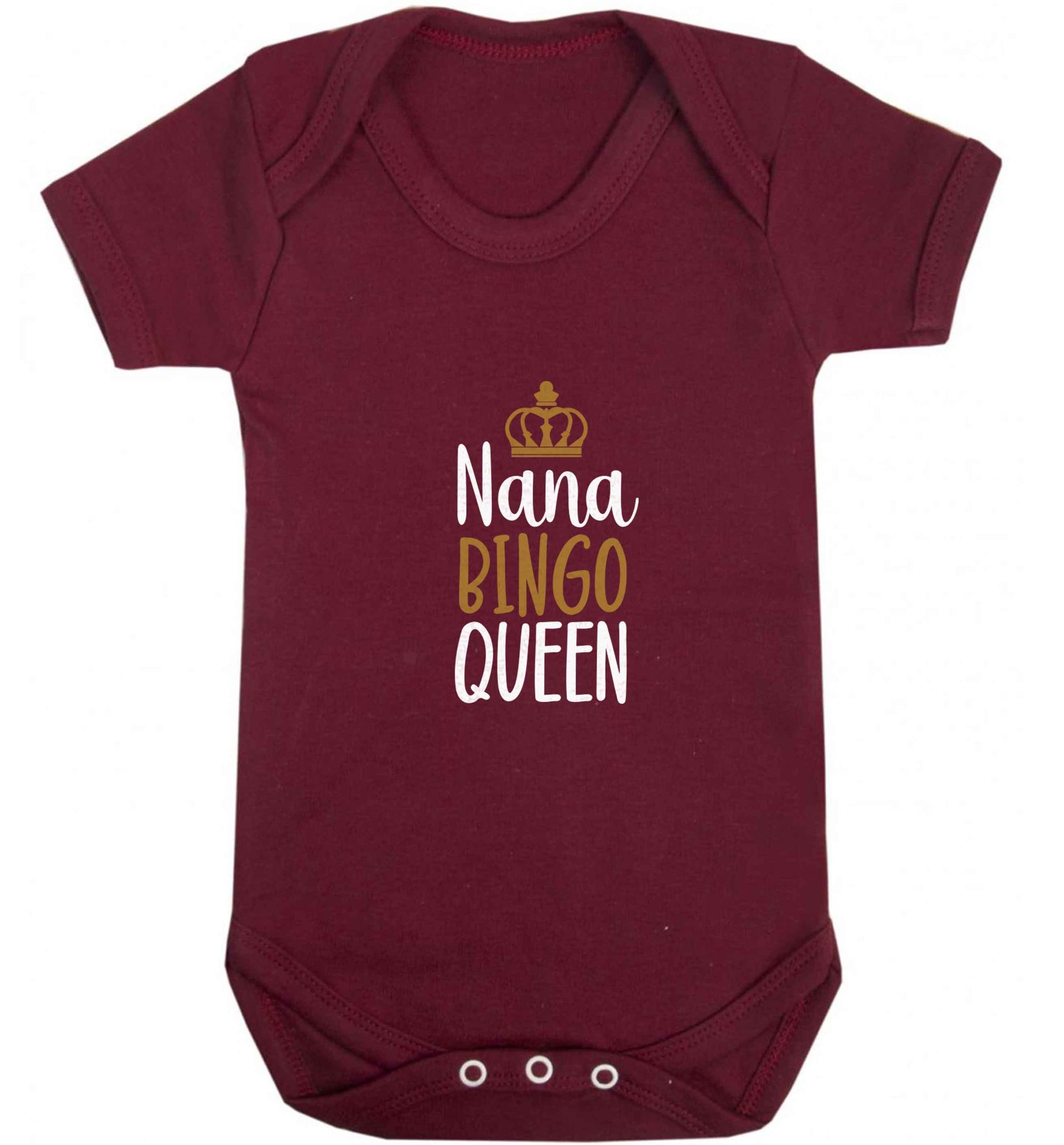 Personalised bingo queen baby vest maroon 18-24 months