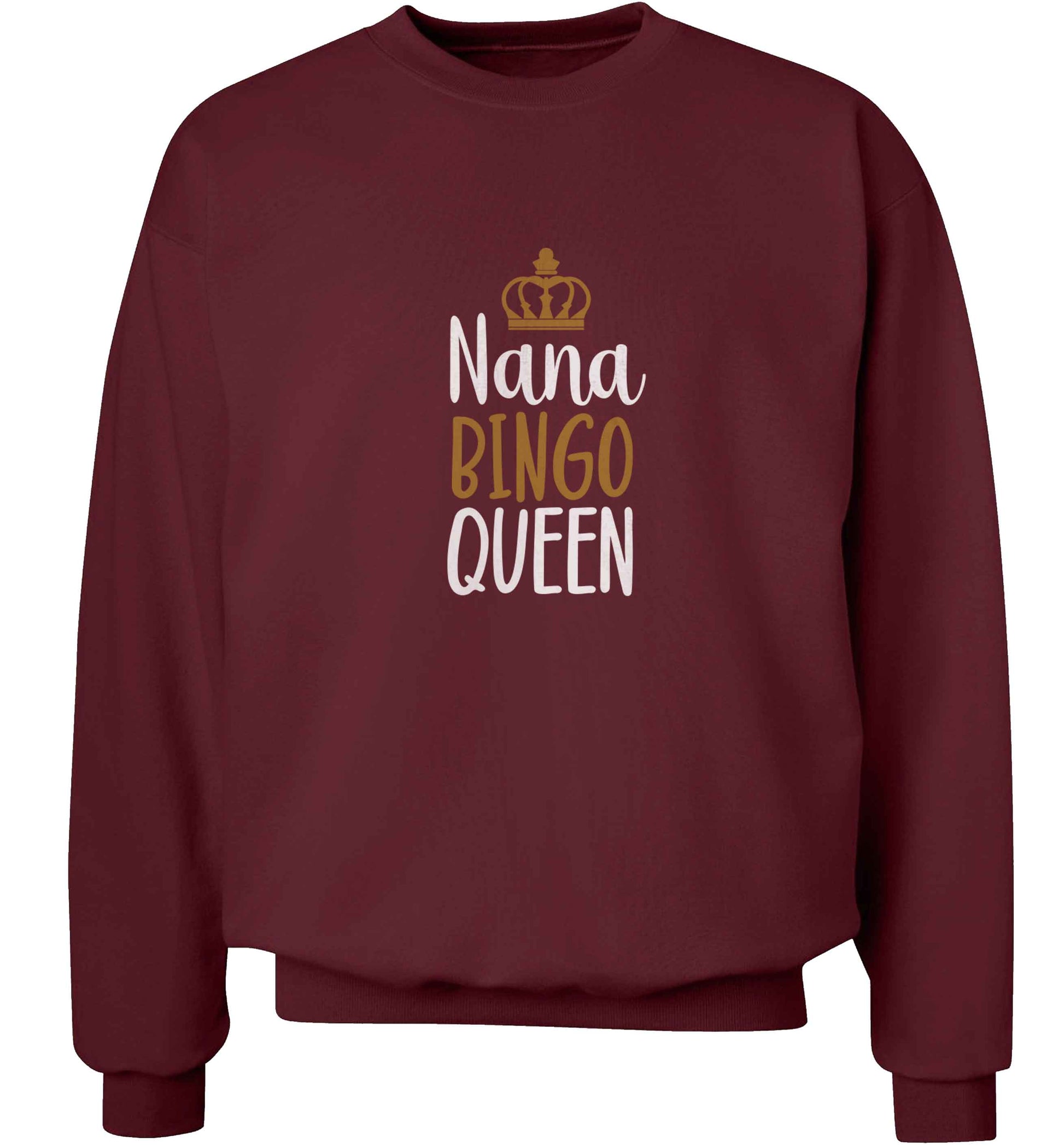 Personalised bingo queen adult's unisex maroon sweater 2XL