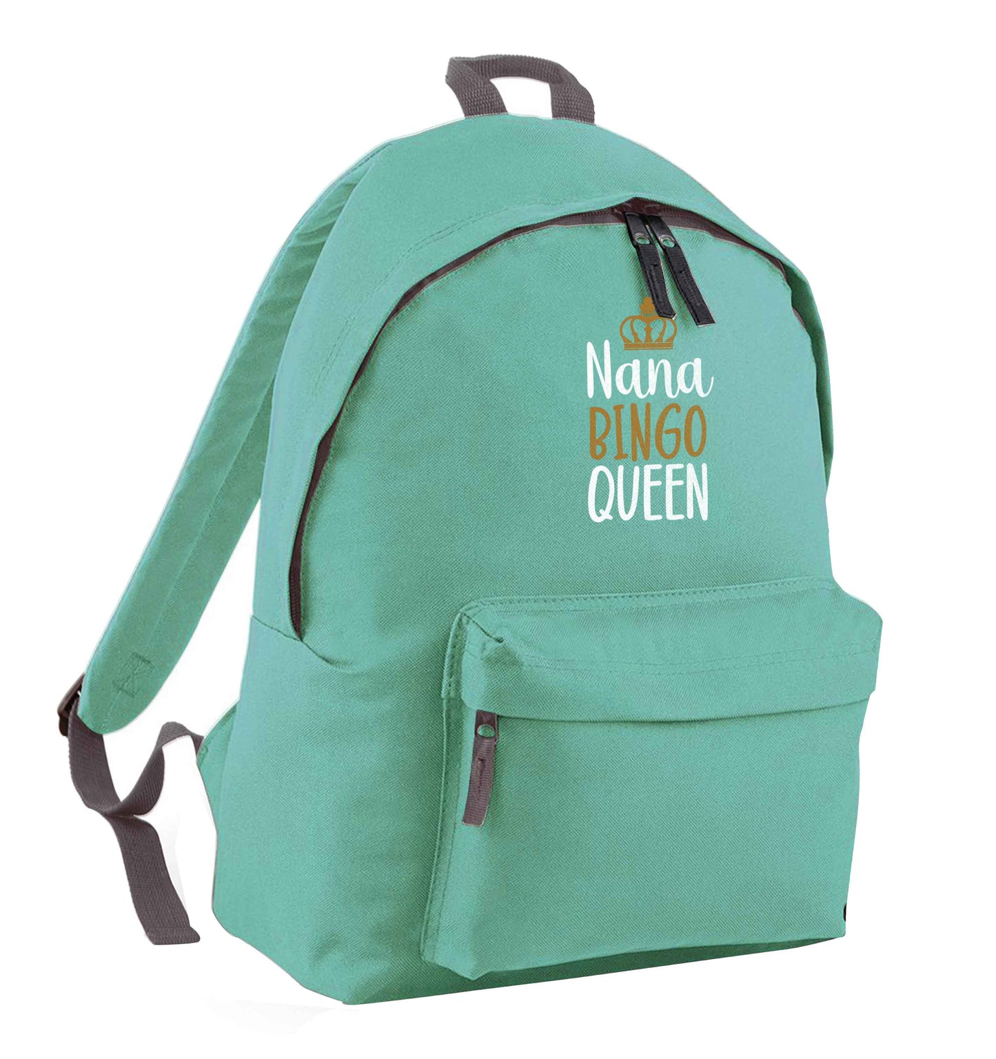 Personalised bingo queen mint adults backpack