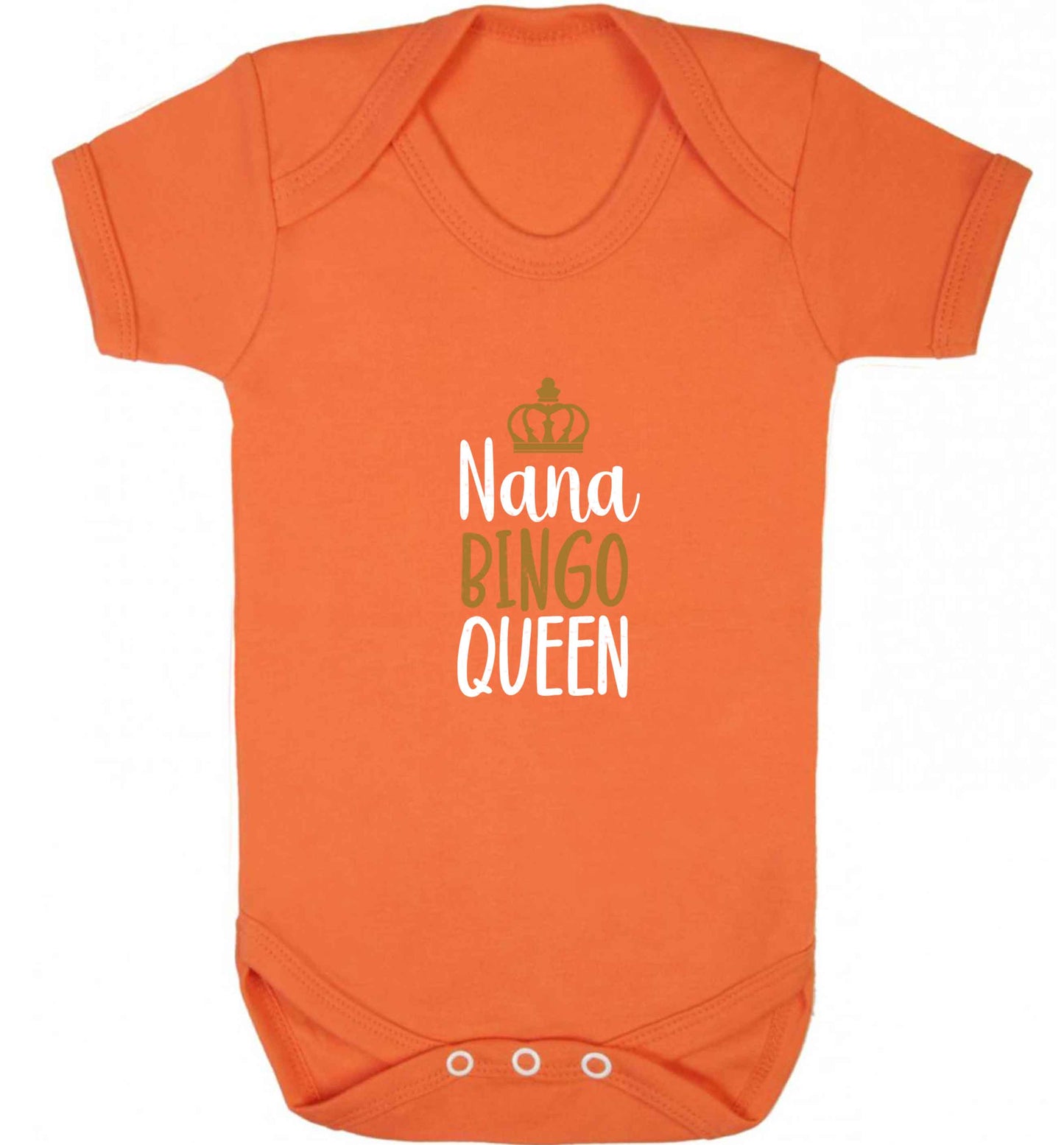 Personalised bingo queen baby vest orange 18-24 months