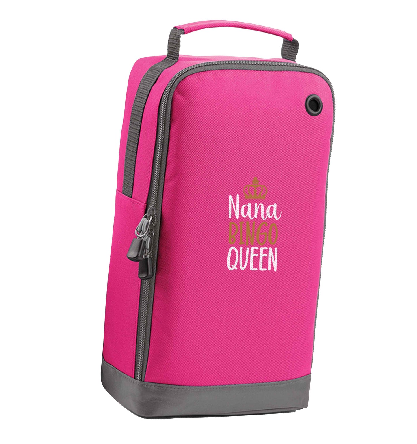 Personalised bingo queen pink sports shoe bag vertical print
