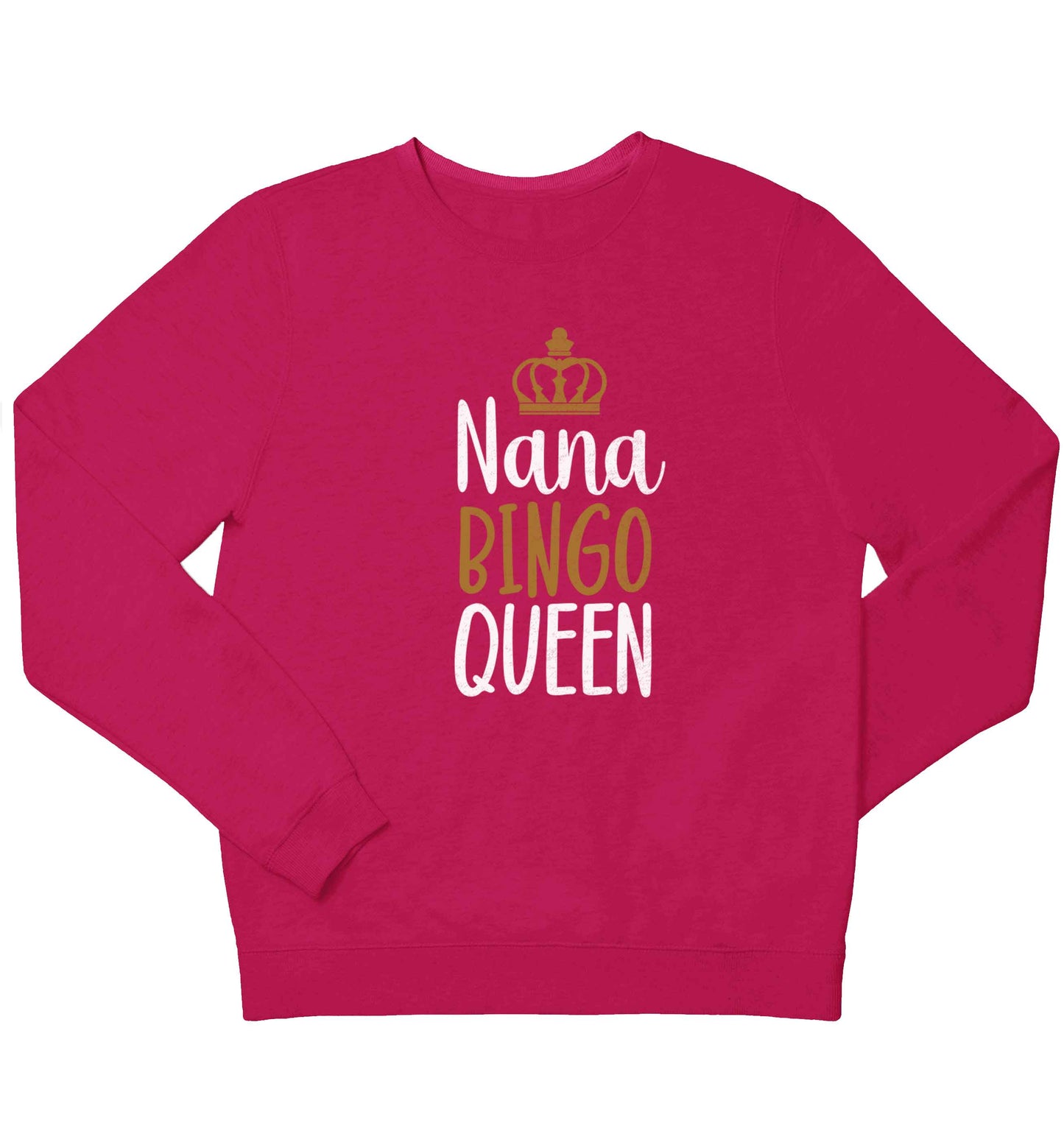 Personalised bingo queen children's pink sweater 12-13 Years