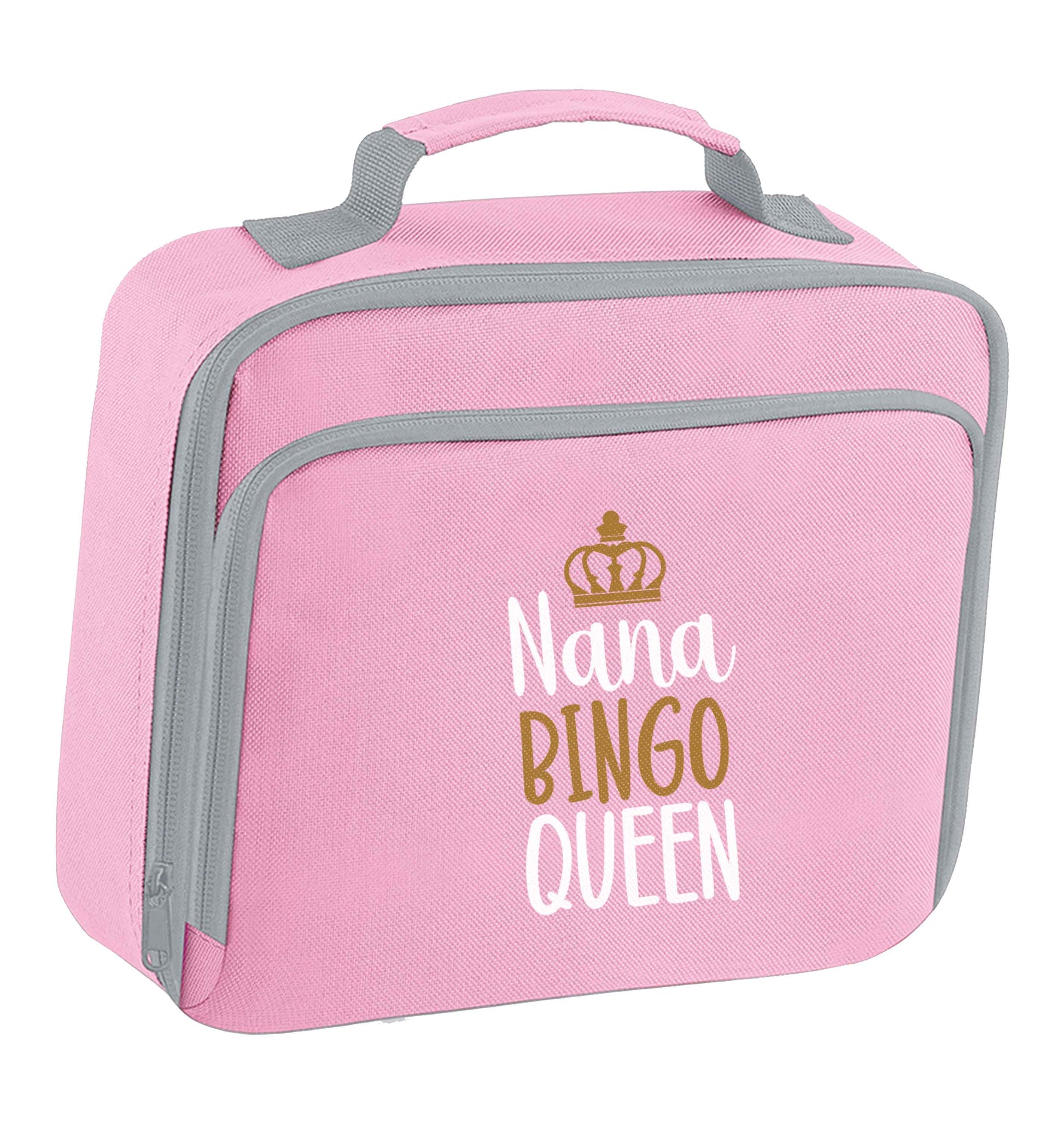 Personalised bingo queen insulated pink lunch bag cooler
