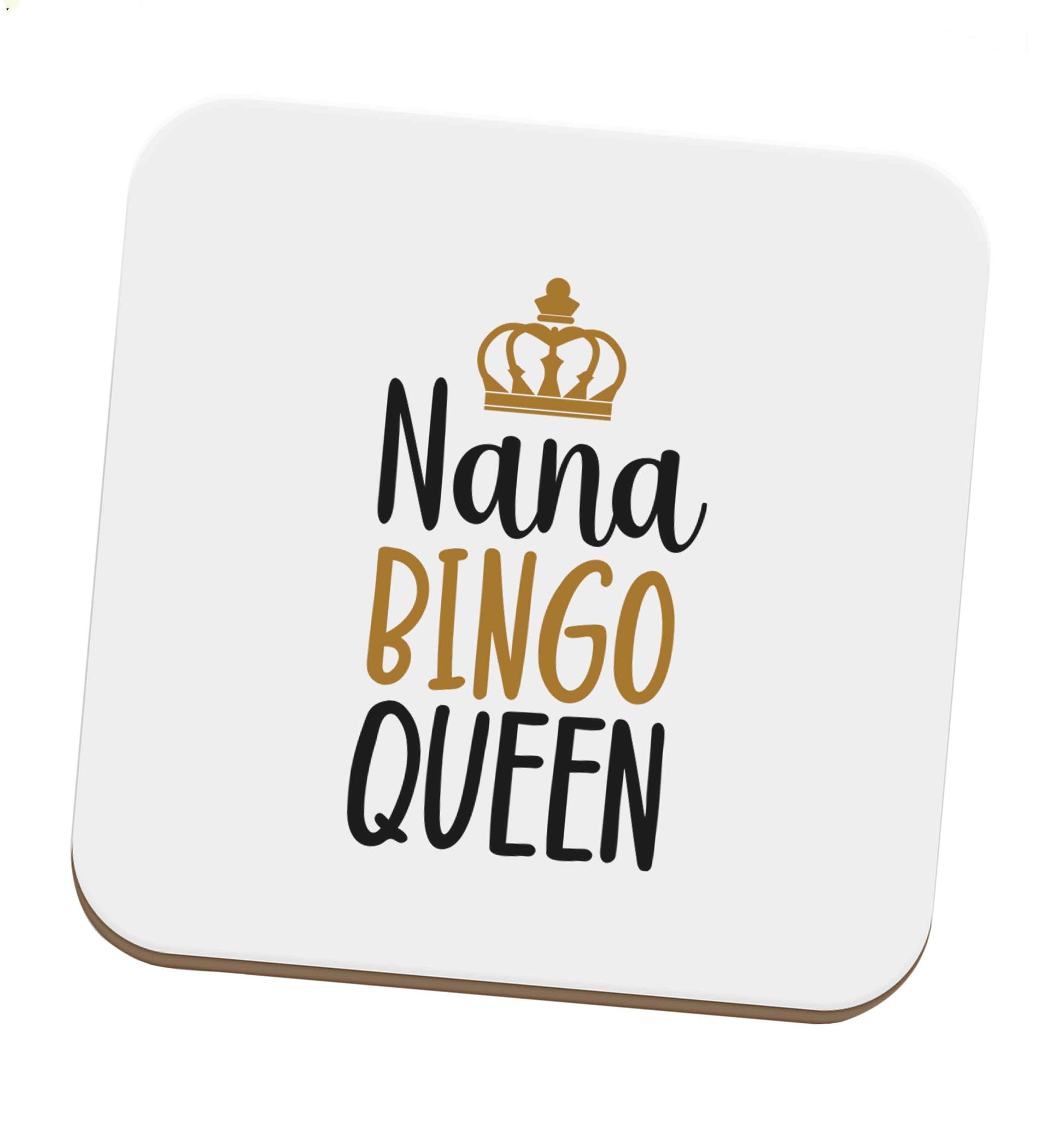 Personalised bingo queen set of four coasters
