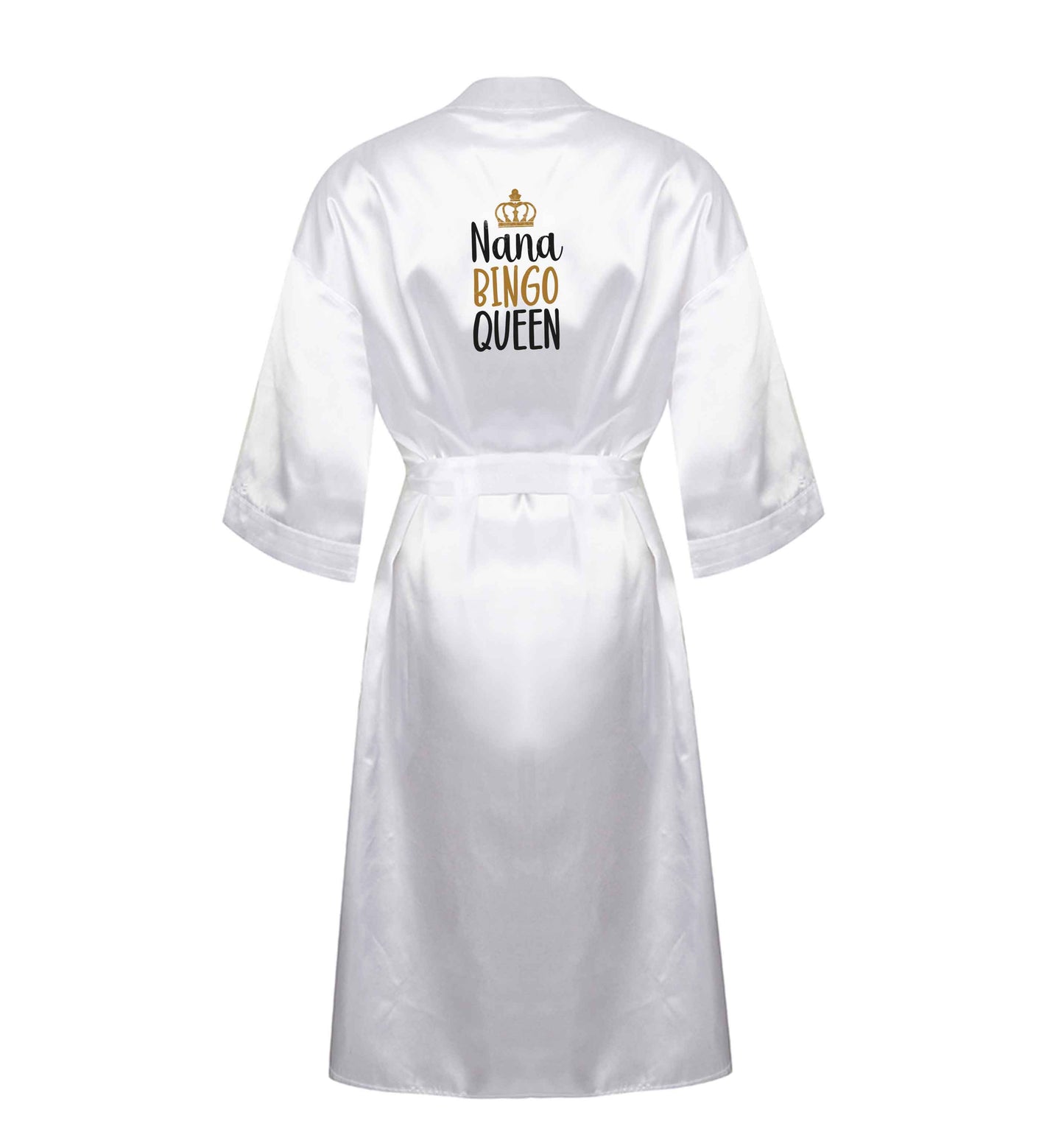 Personalised bingo queen XL/XXL white ladies dressing gown size 16/18
