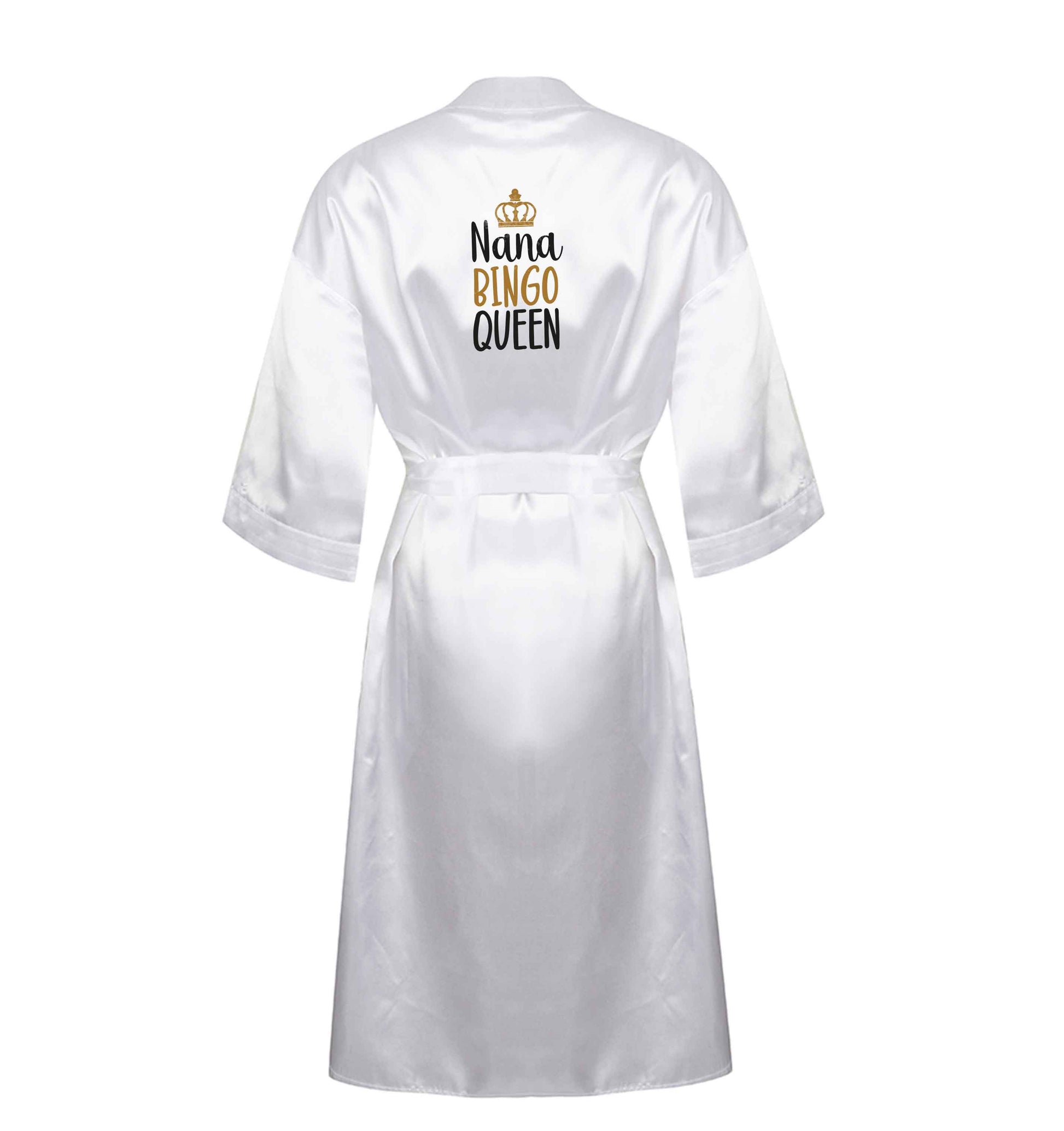 Personalised bingo queen XL/XXL white ladies dressing gown size 16/18