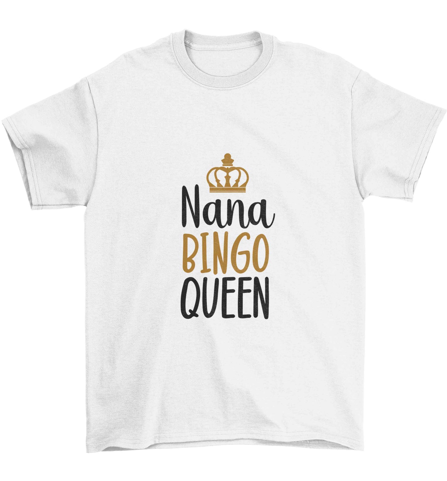 Personalised bingo queen Children's white Tshirt 12-13 Years