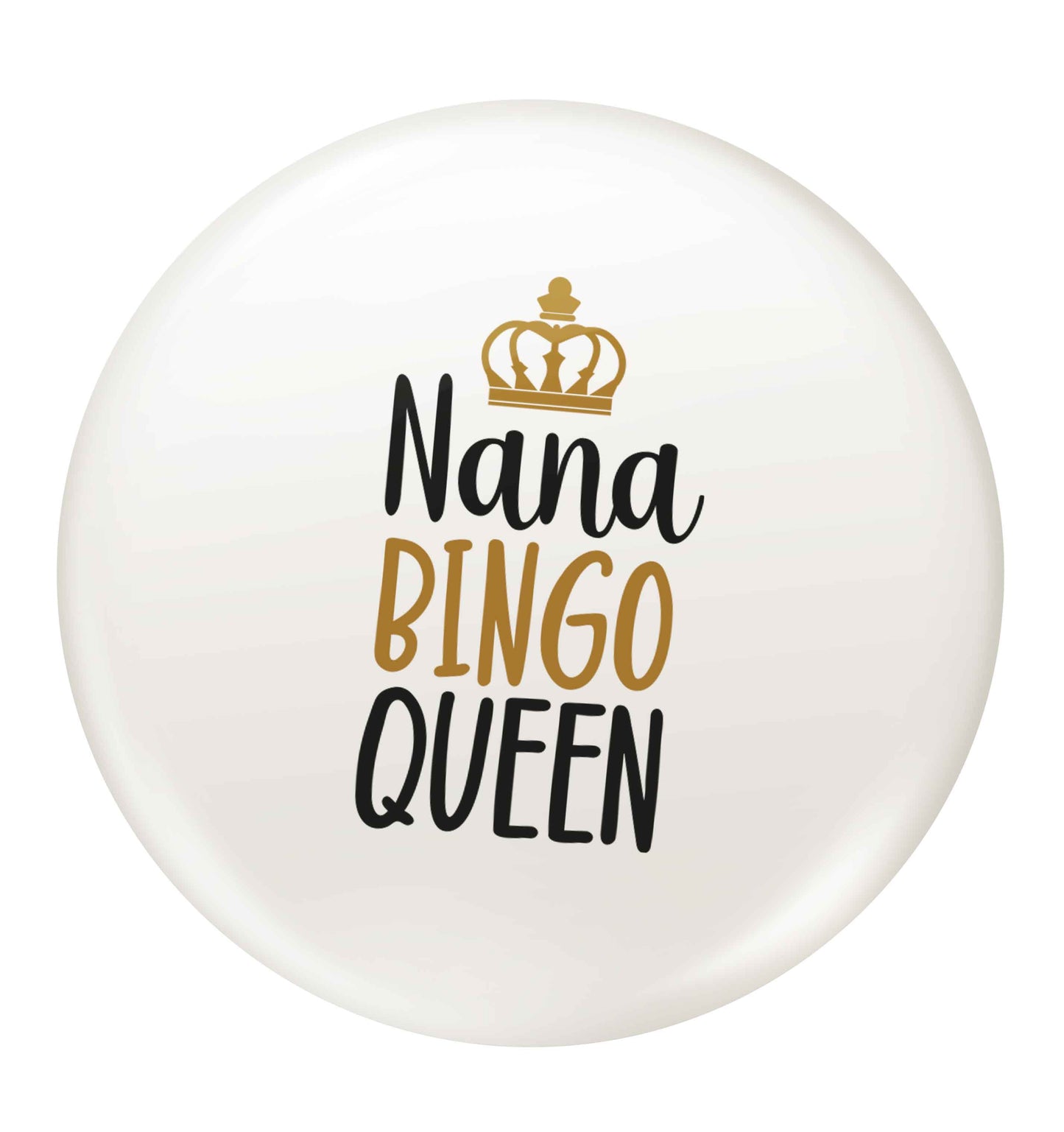 Personalised bingo queen small 25mm Pin badge