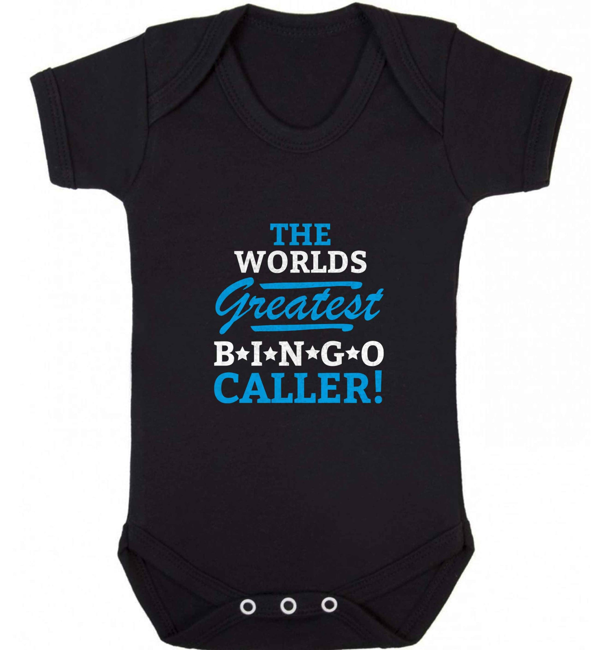 Worlds greatest bingo caller baby vest black 18-24 months