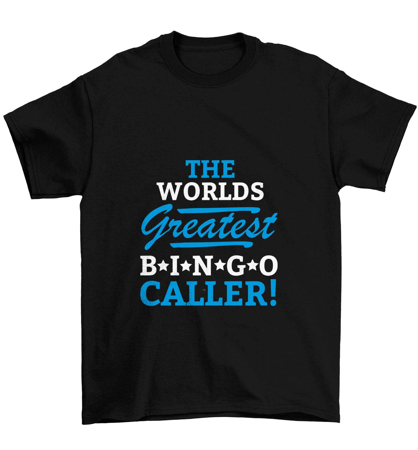 Worlds greatest bingo caller Children's black Tshirt 12-13 Years