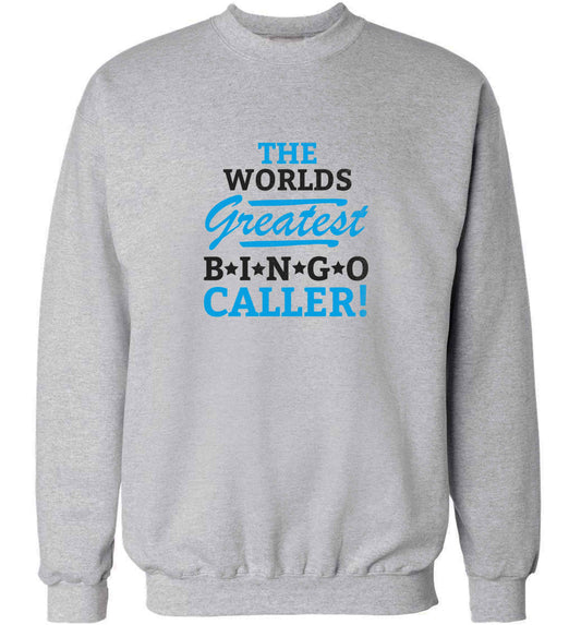 Worlds greatest bingo caller adult's unisex grey sweater 2XL
