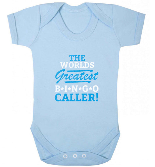 Worlds greatest bingo caller baby vest pale blue 18-24 months