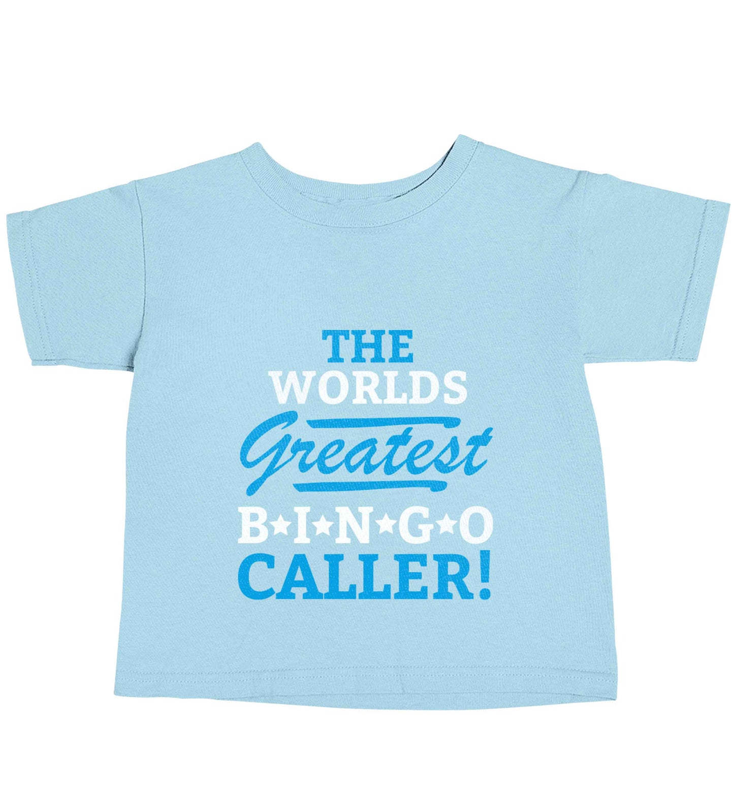 Worlds greatest bingo caller light blue baby toddler Tshirt 2 Years