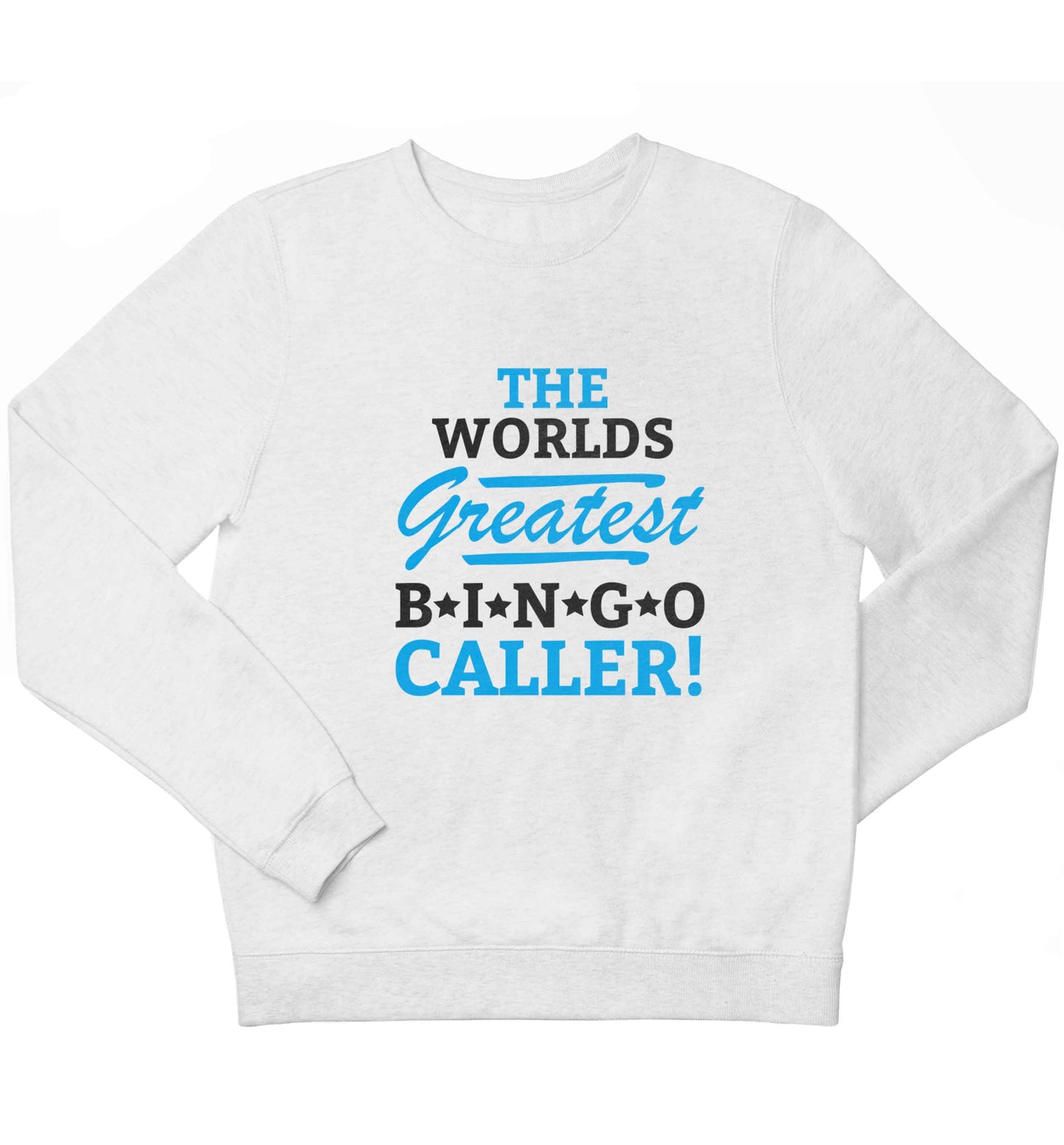 Worlds greatest bingo caller children's white sweater 12-13 Years