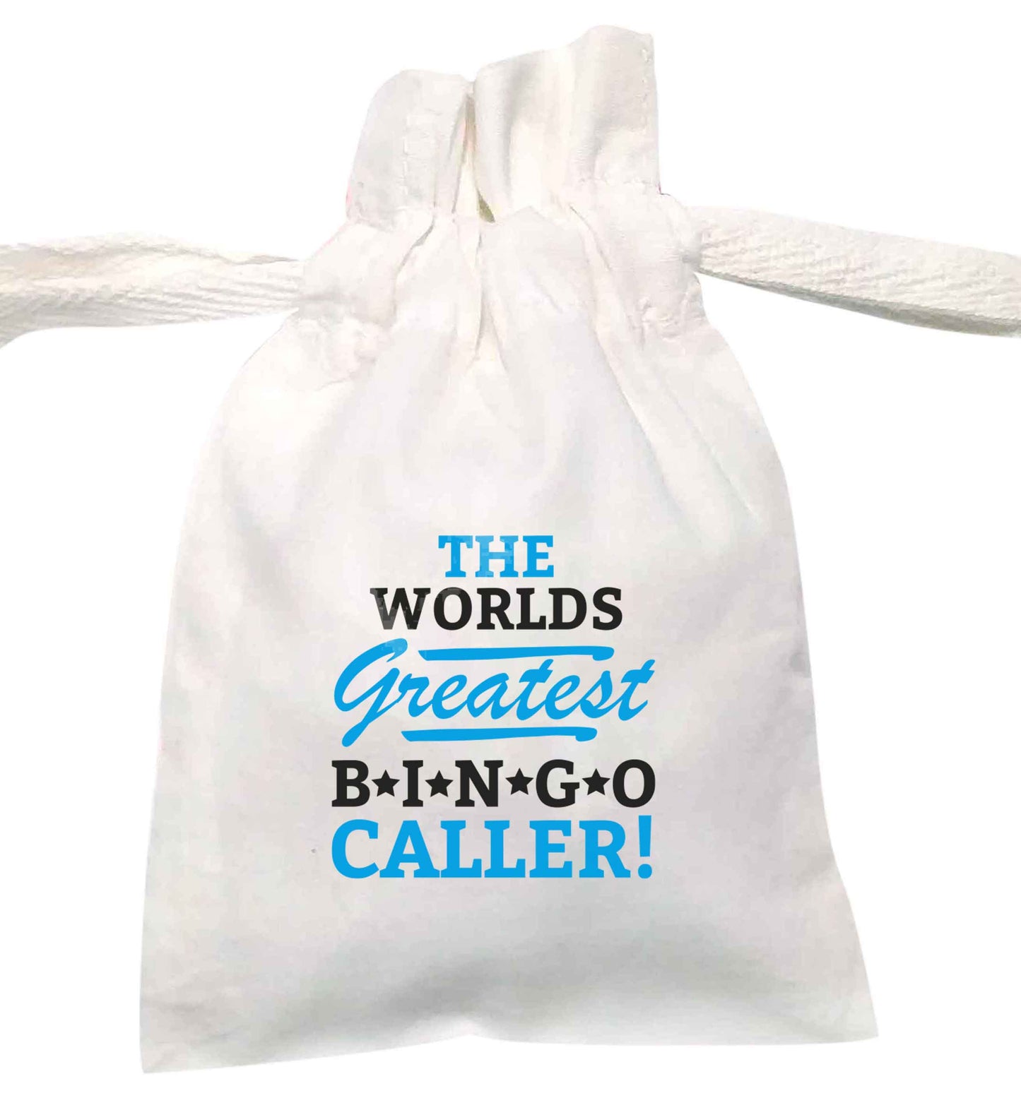 Worlds greatest bingo caller | XS - L | Pouch / Drawstring bag / Sack | Organic Cotton | Bulk discounts available!