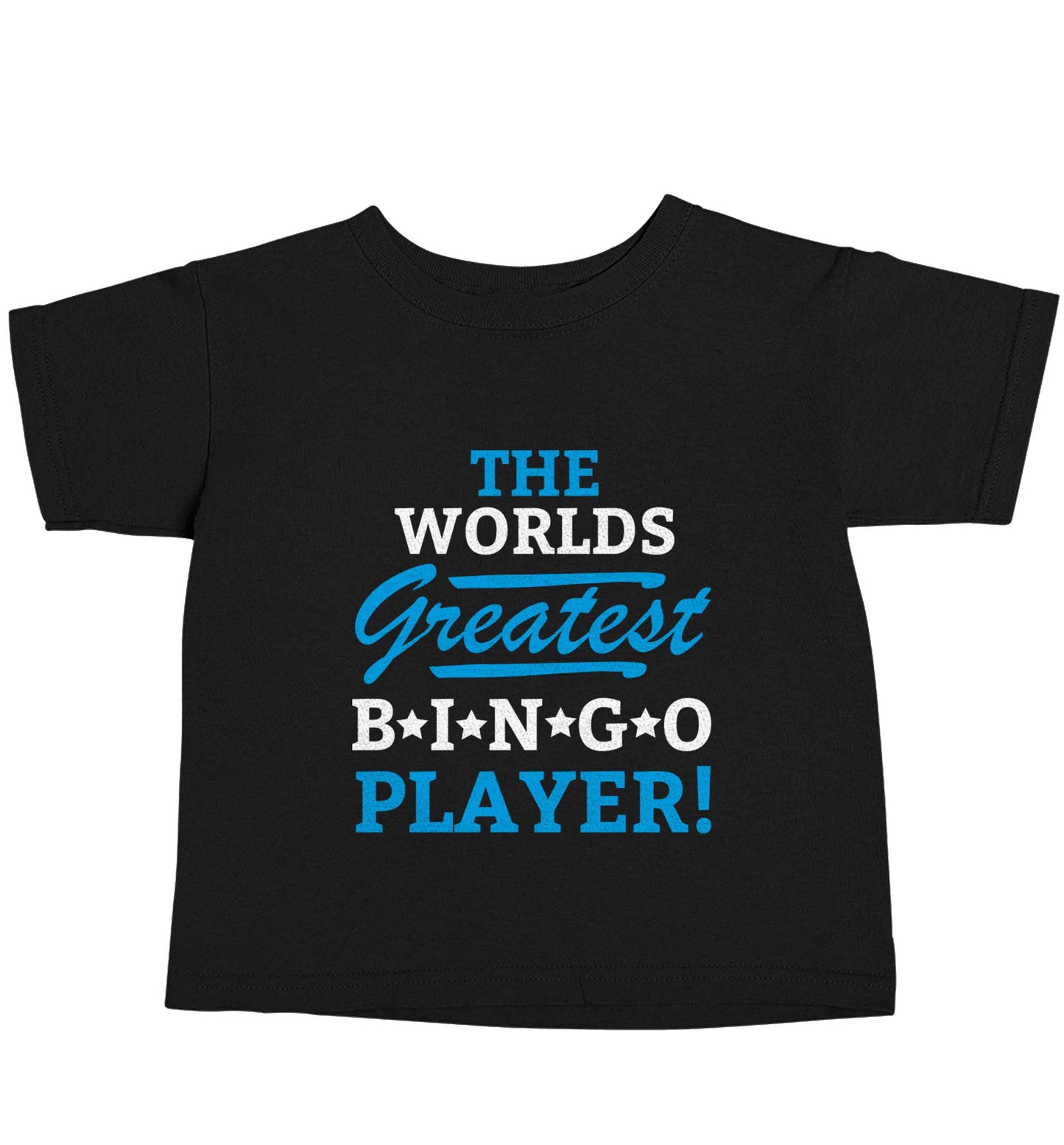 Worlds greatest bingo player Black baby toddler Tshirt 2 years