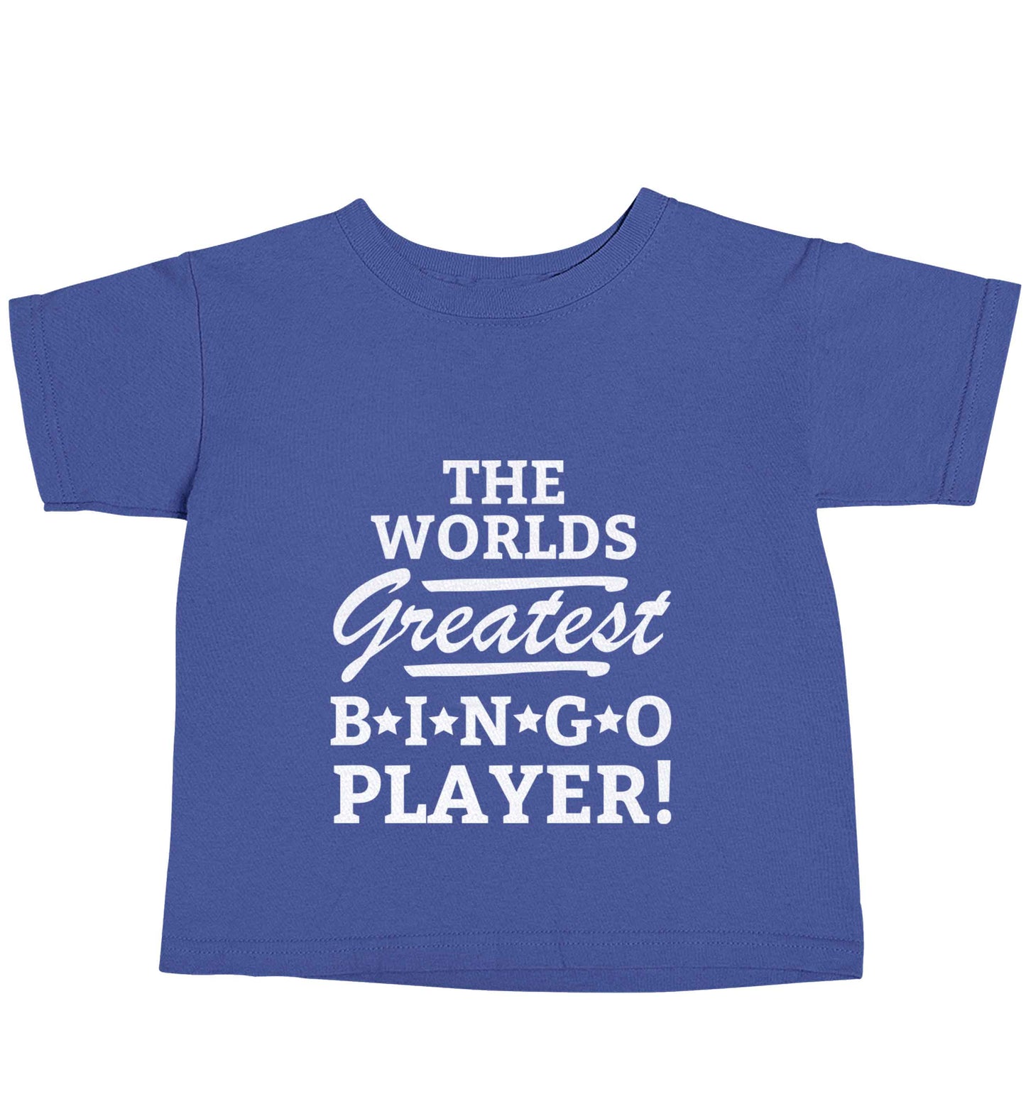 Worlds greatest bingo player blue baby toddler Tshirt 2 Years