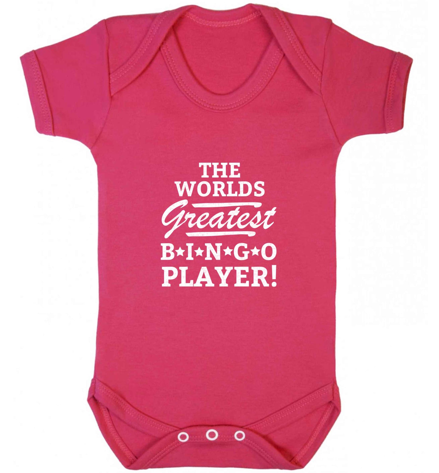 Worlds greatest bingo player baby vest dark pink 18-24 months