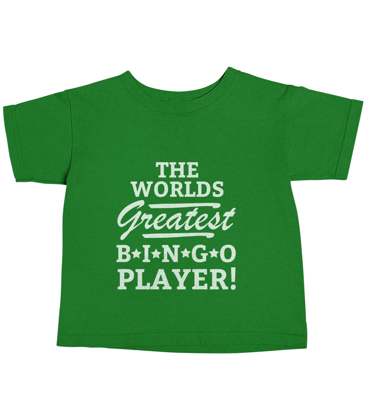 Worlds greatest bingo player green baby toddler Tshirt 2 Years