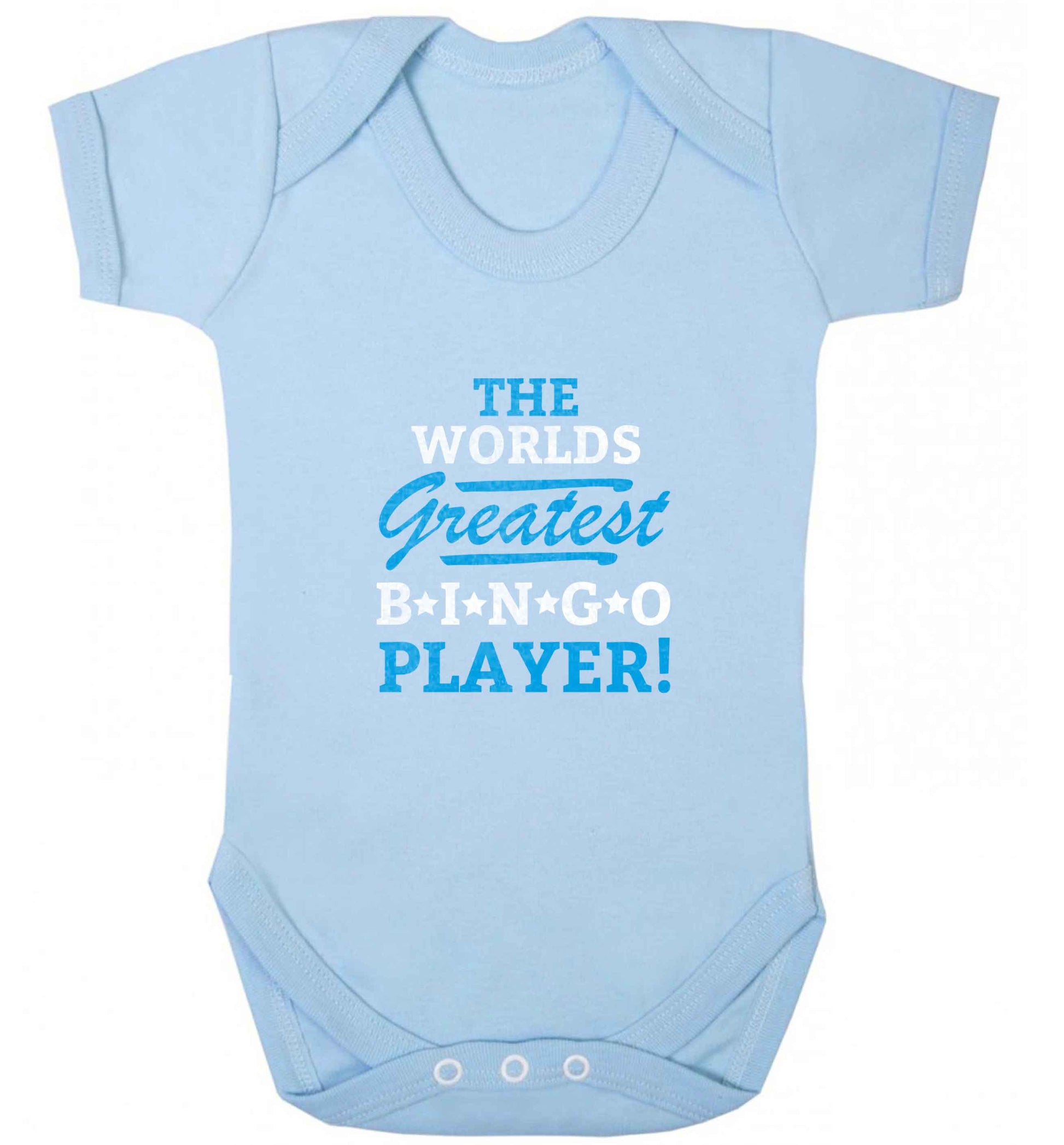 Worlds greatest bingo player baby vest pale blue 18-24 months