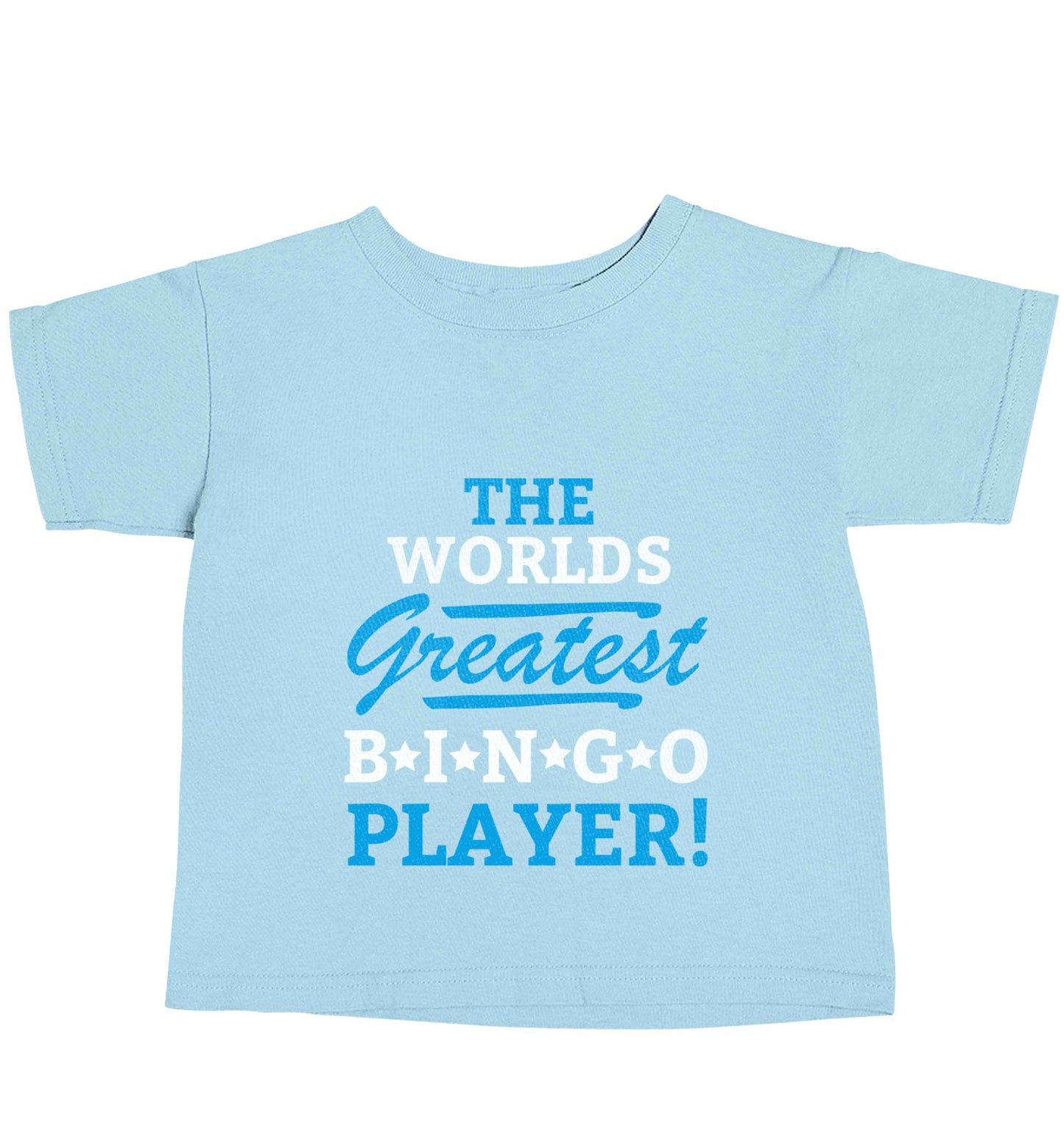 Worlds greatest bingo player light blue baby toddler Tshirt 2 Years
