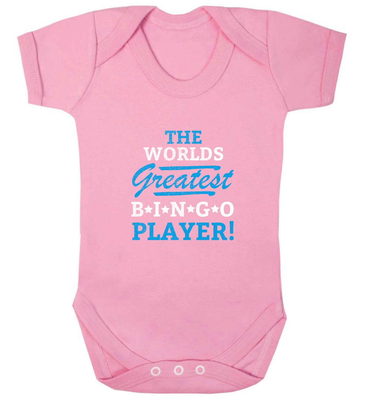Worlds greatest bingo player baby vest pale pink 18-24 months