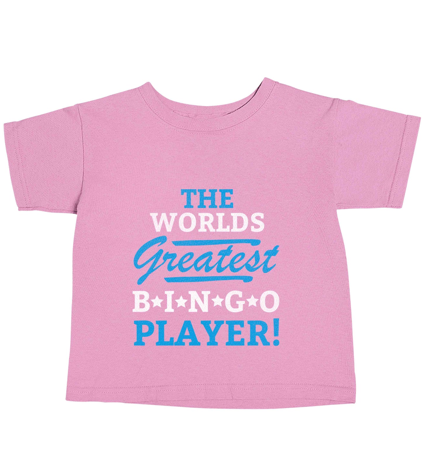 Worlds greatest bingo player light pink baby toddler Tshirt 2 Years