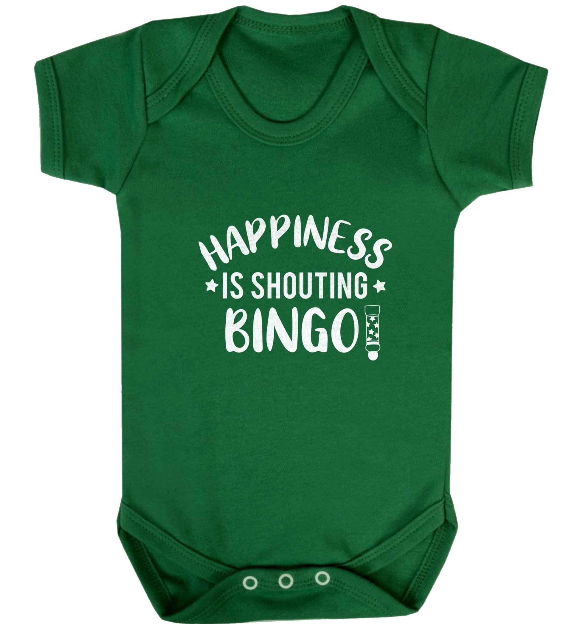 Happiness is shouting bingo! baby vest green 18-24 months