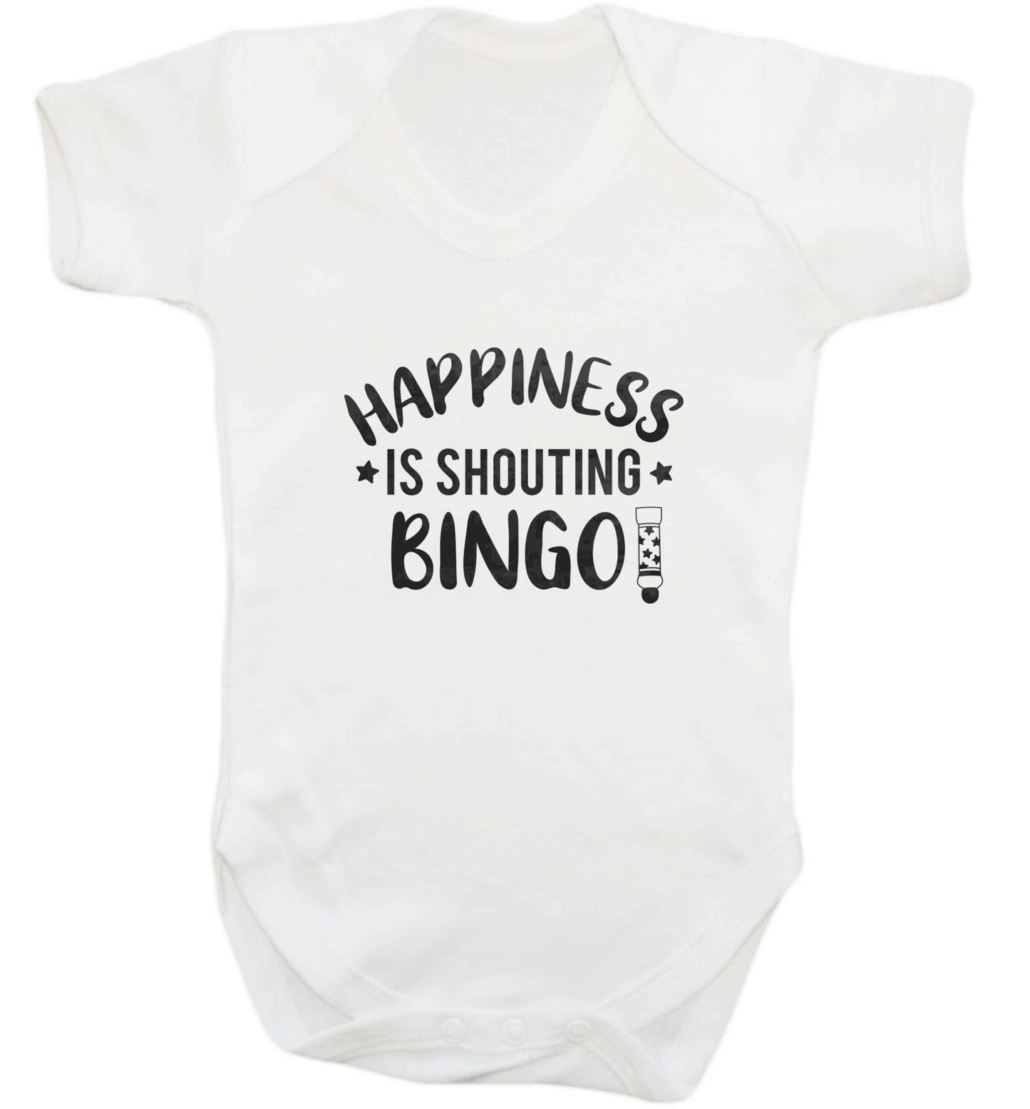 Happiness is shouting bingo! baby vest white 18-24 months