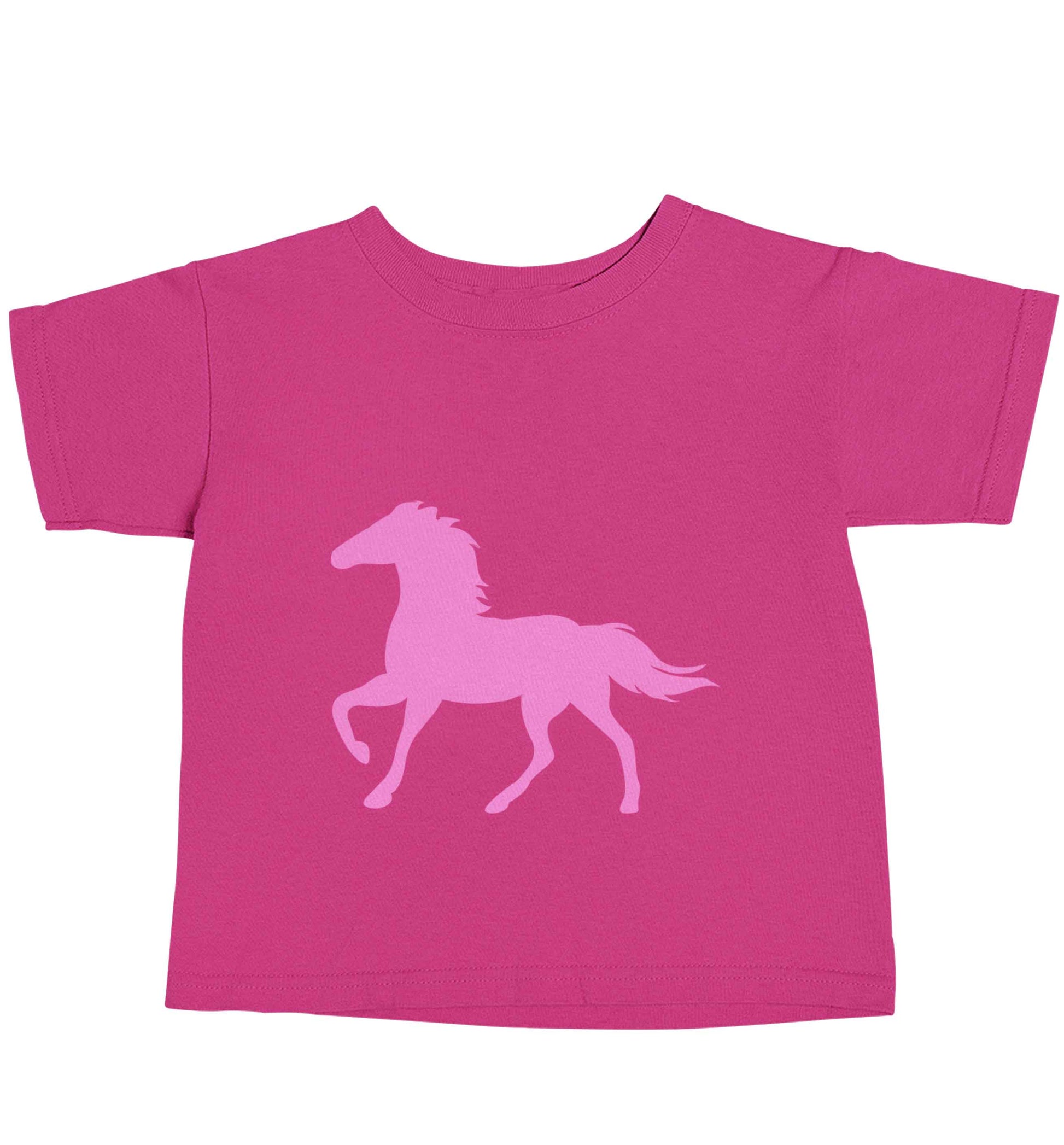Pink horse pink baby toddler Tshirt 2 Years