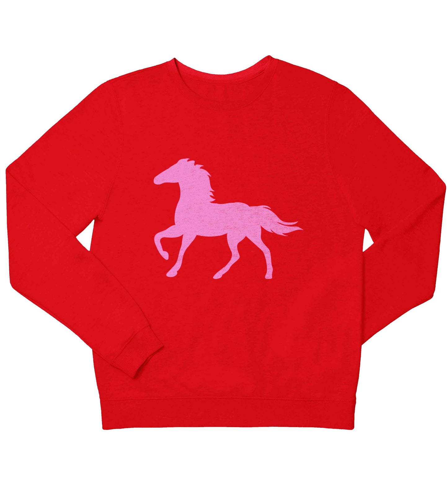 Pink horse children's grey sweater 12-13 Years