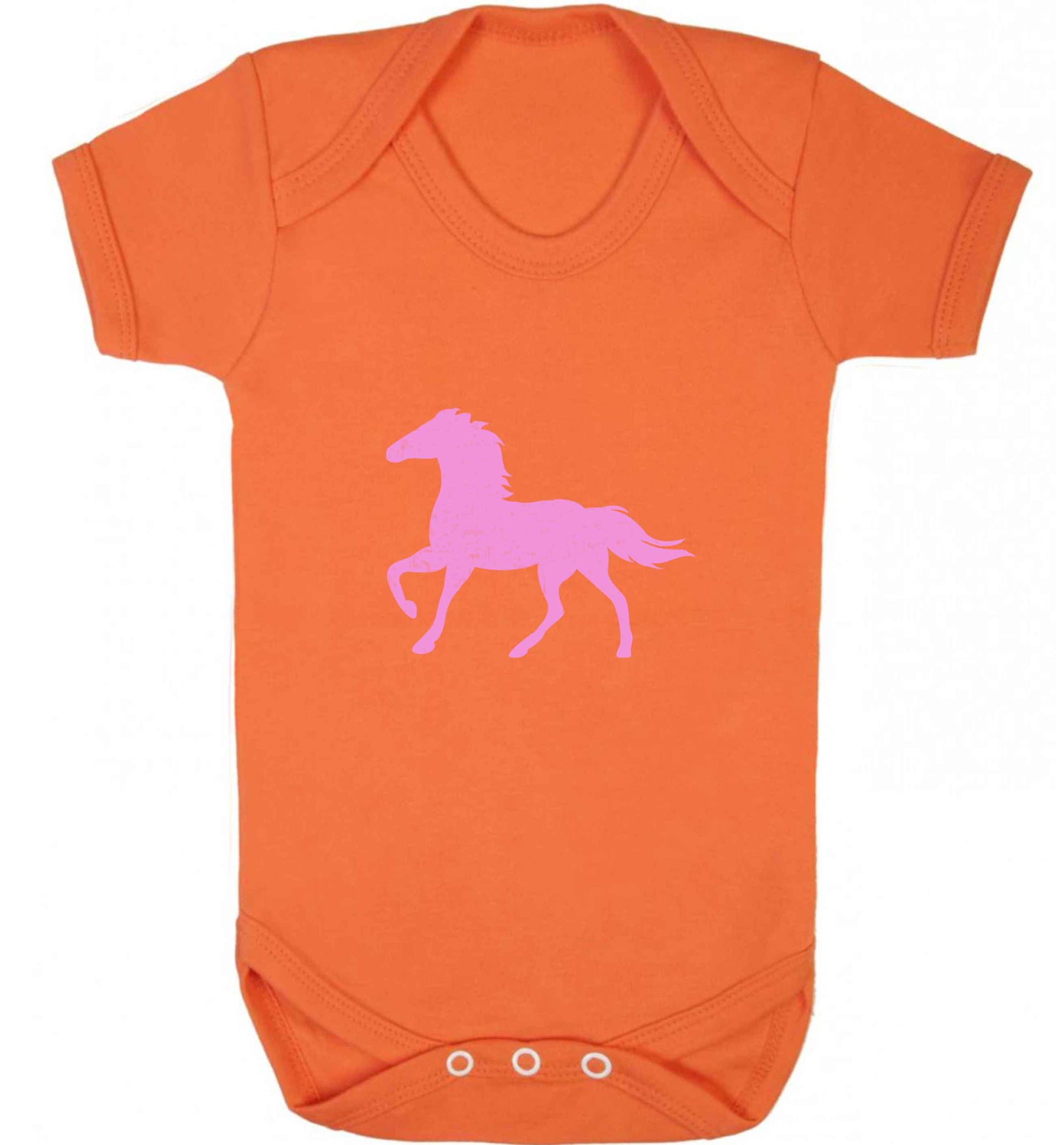Pink horse baby vest orange 18-24 months