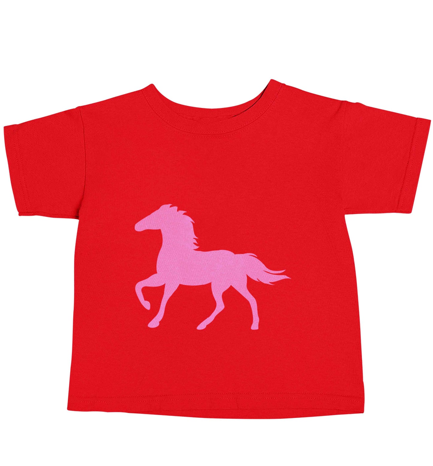 Pink horse red baby toddler Tshirt 2 Years