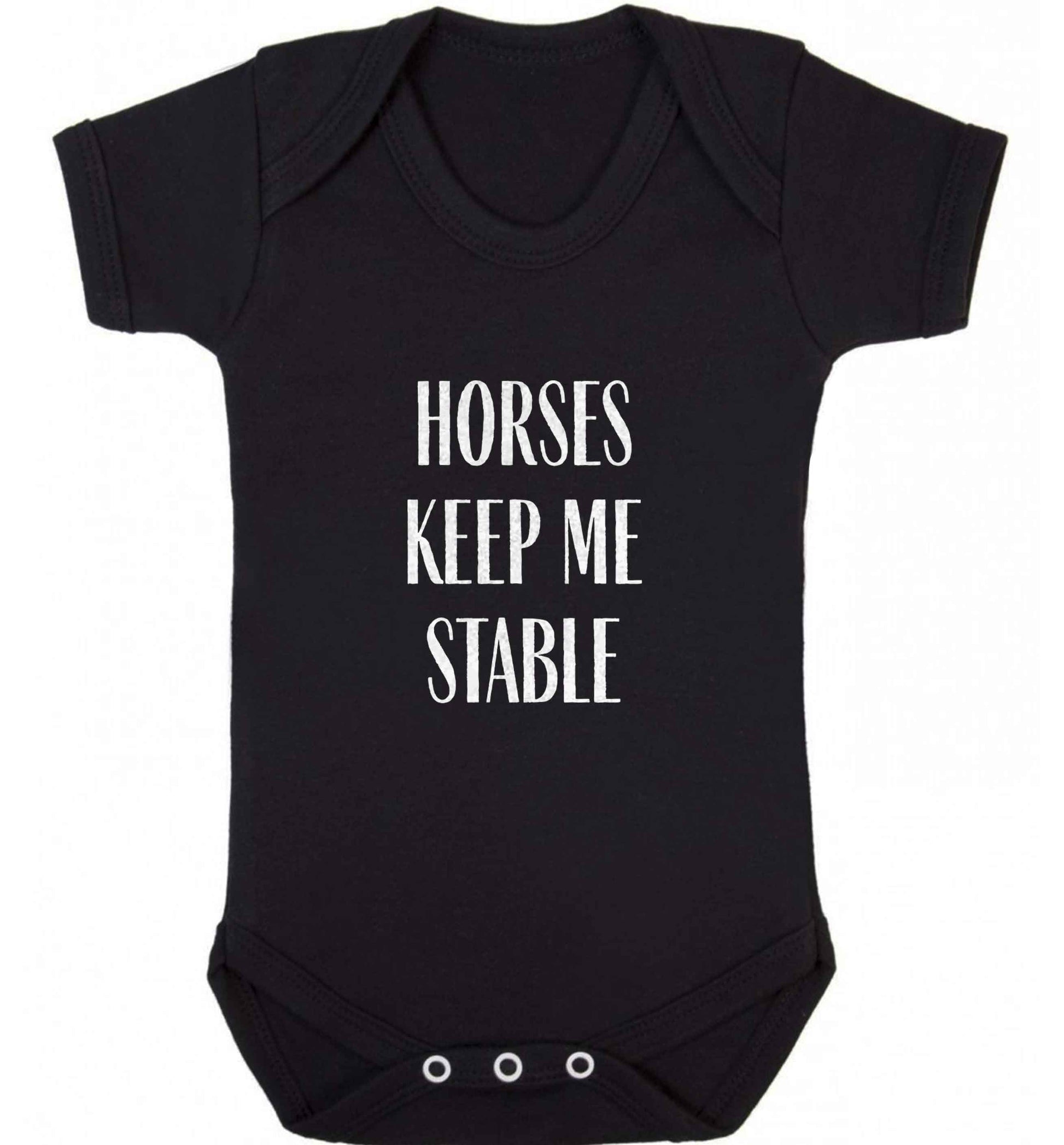 Horses keep me stable baby vest black 18-24 months