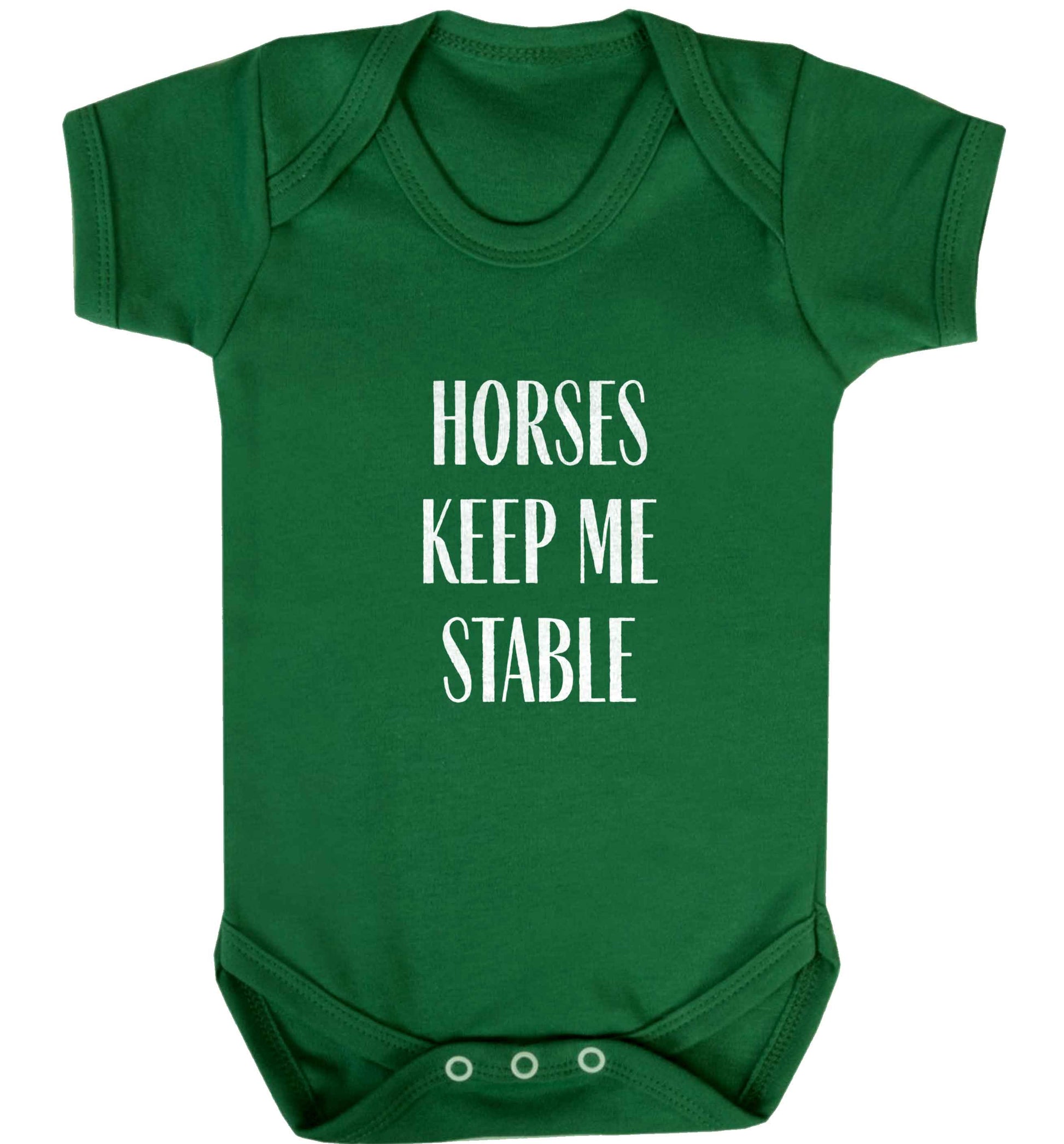 Horses keep me stable baby vest green 18-24 months