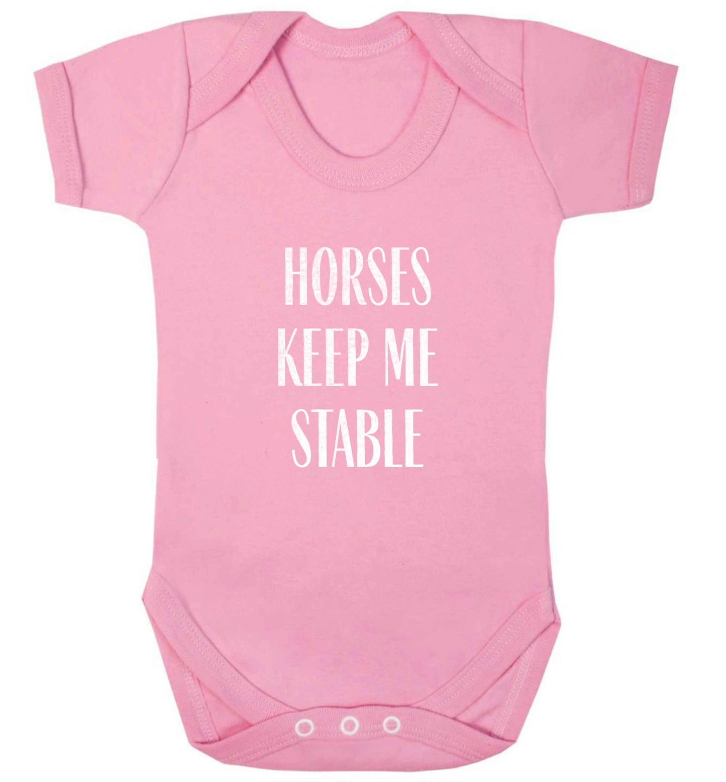 Horses keep me stable baby vest pale pink 18-24 months