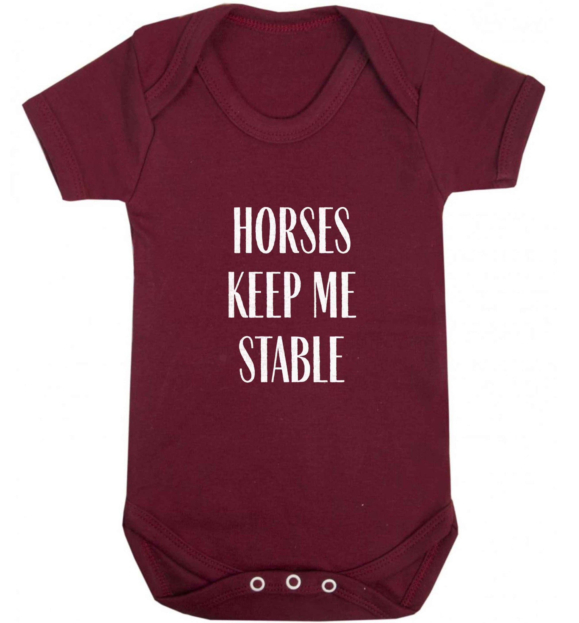 Horses keep me stable baby vest maroon 18-24 months