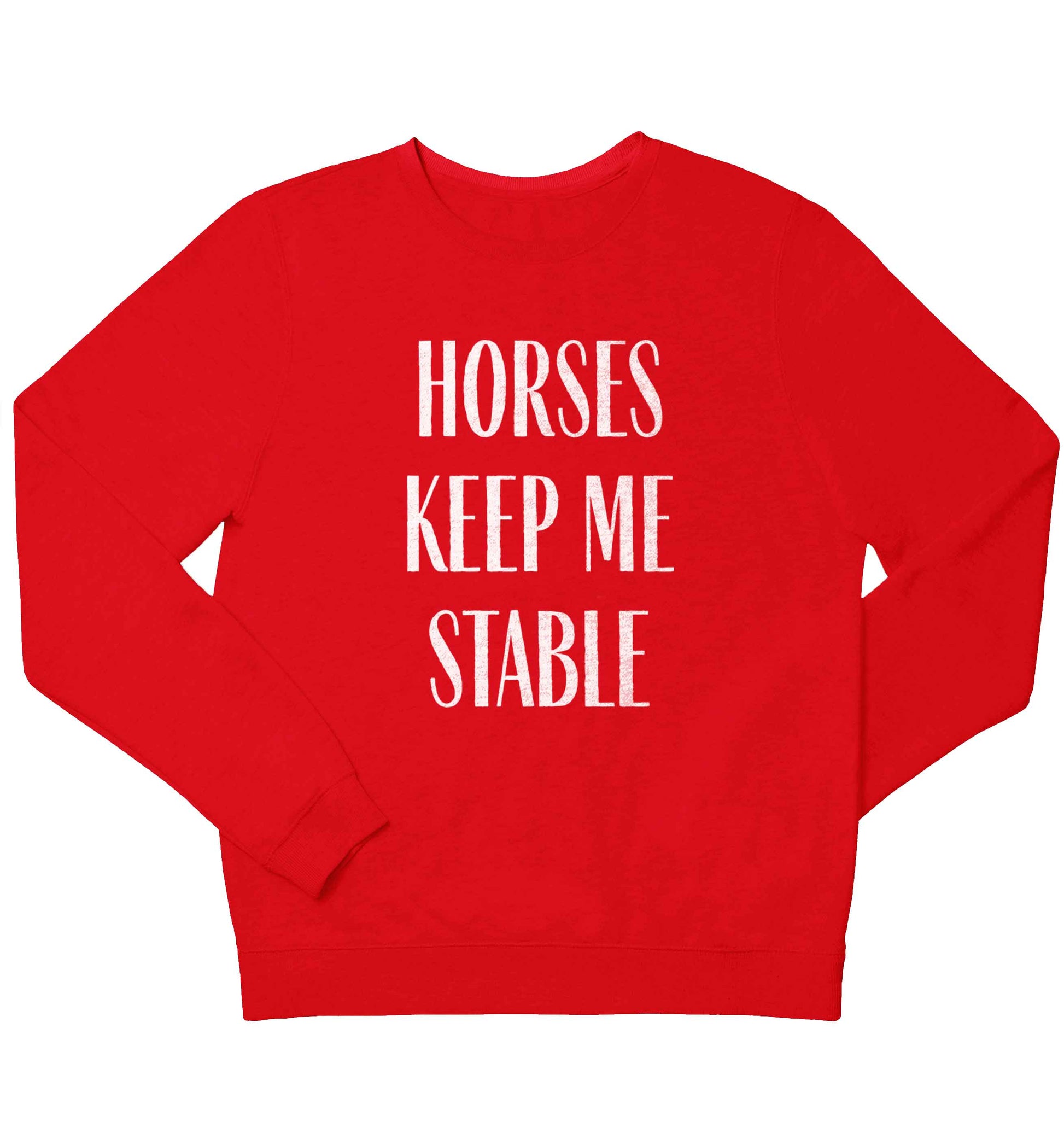Horses keep me stable children's grey sweater 12-13 Years