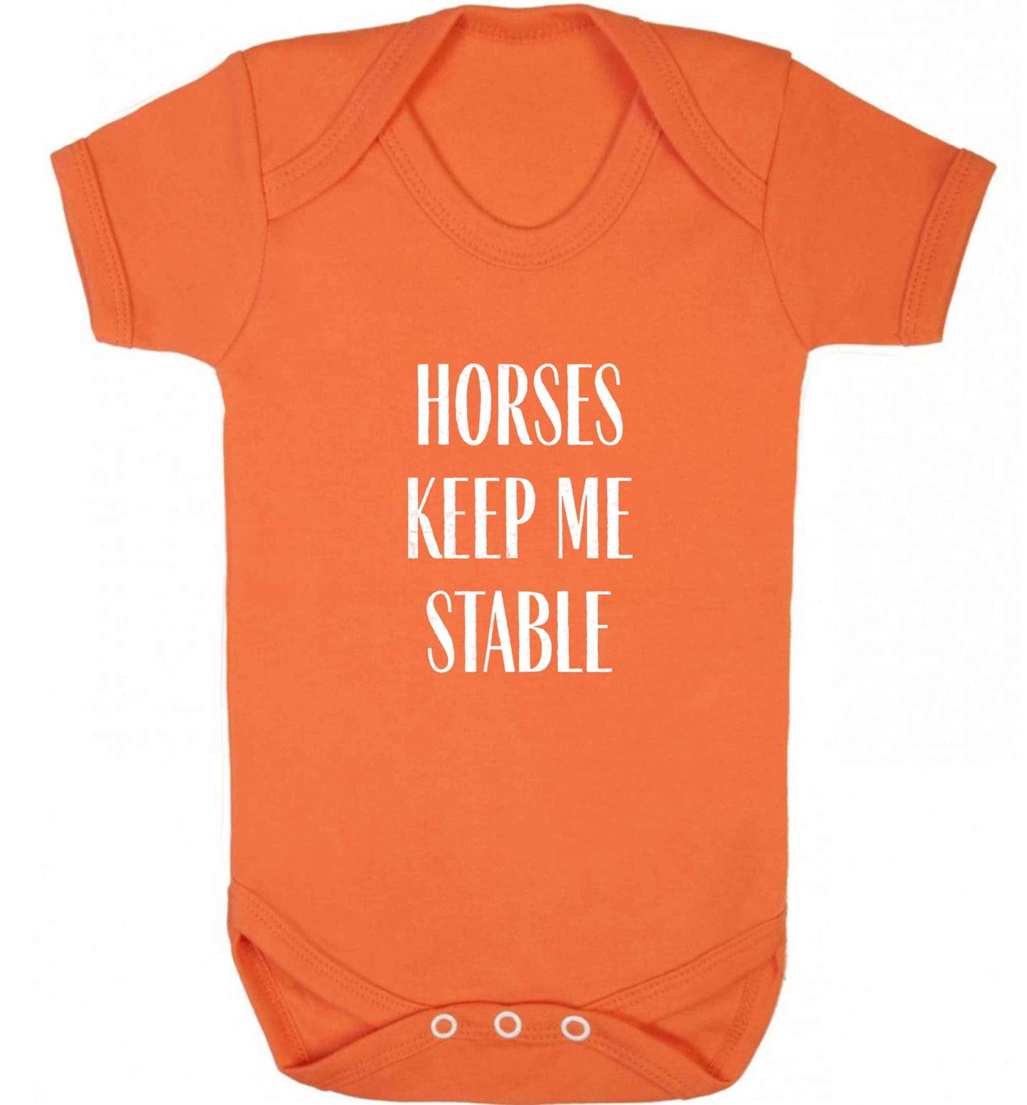 Horses keep me stable baby vest orange 18-24 months