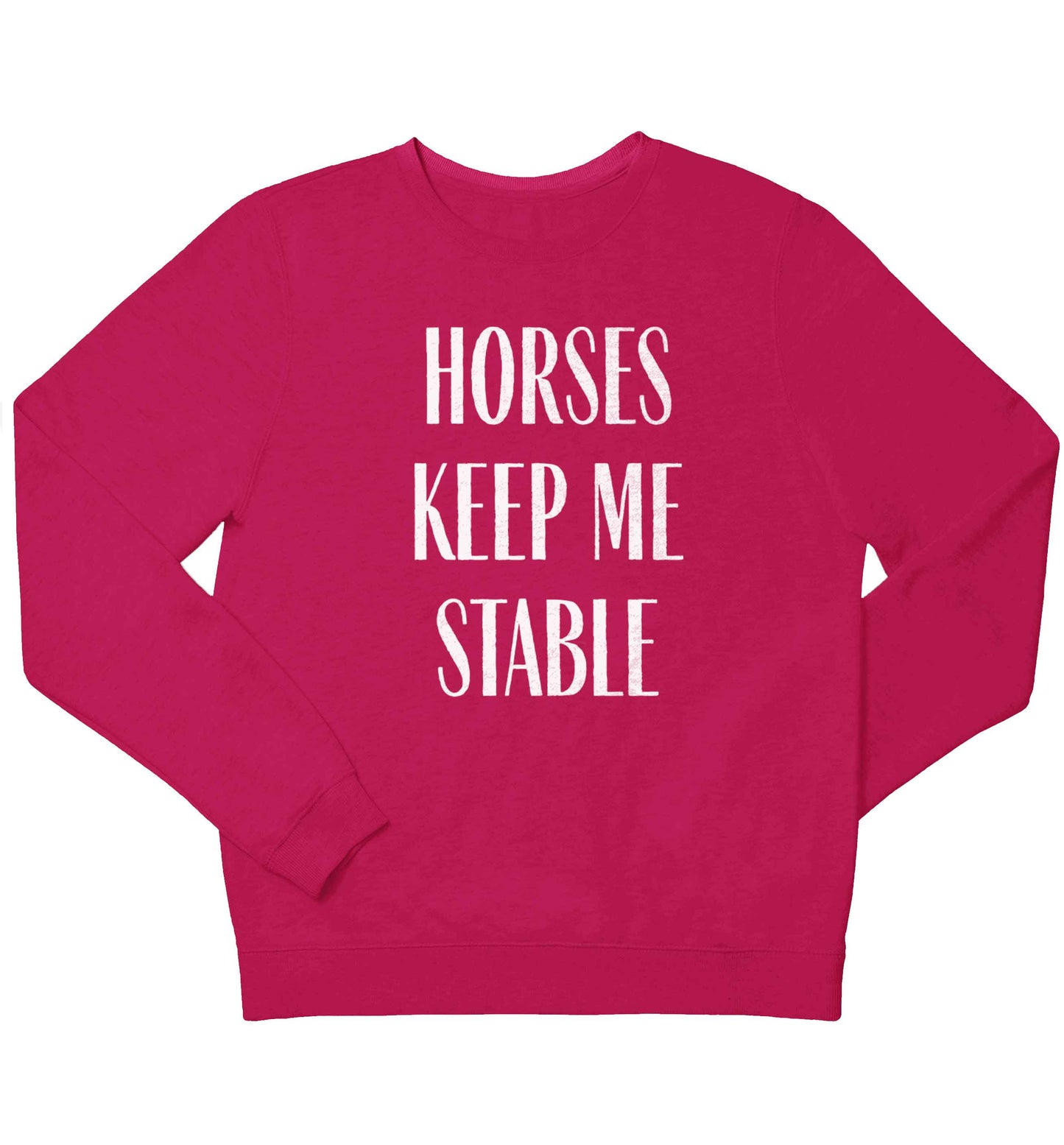 Horses keep me stable children's pink sweater 12-13 Years