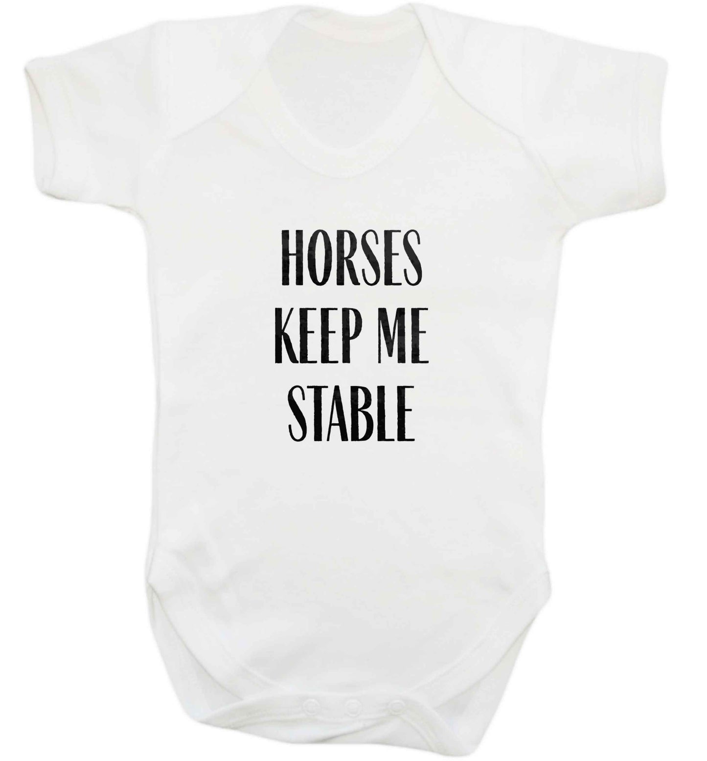 Horses keep me stable baby vest white 18-24 months