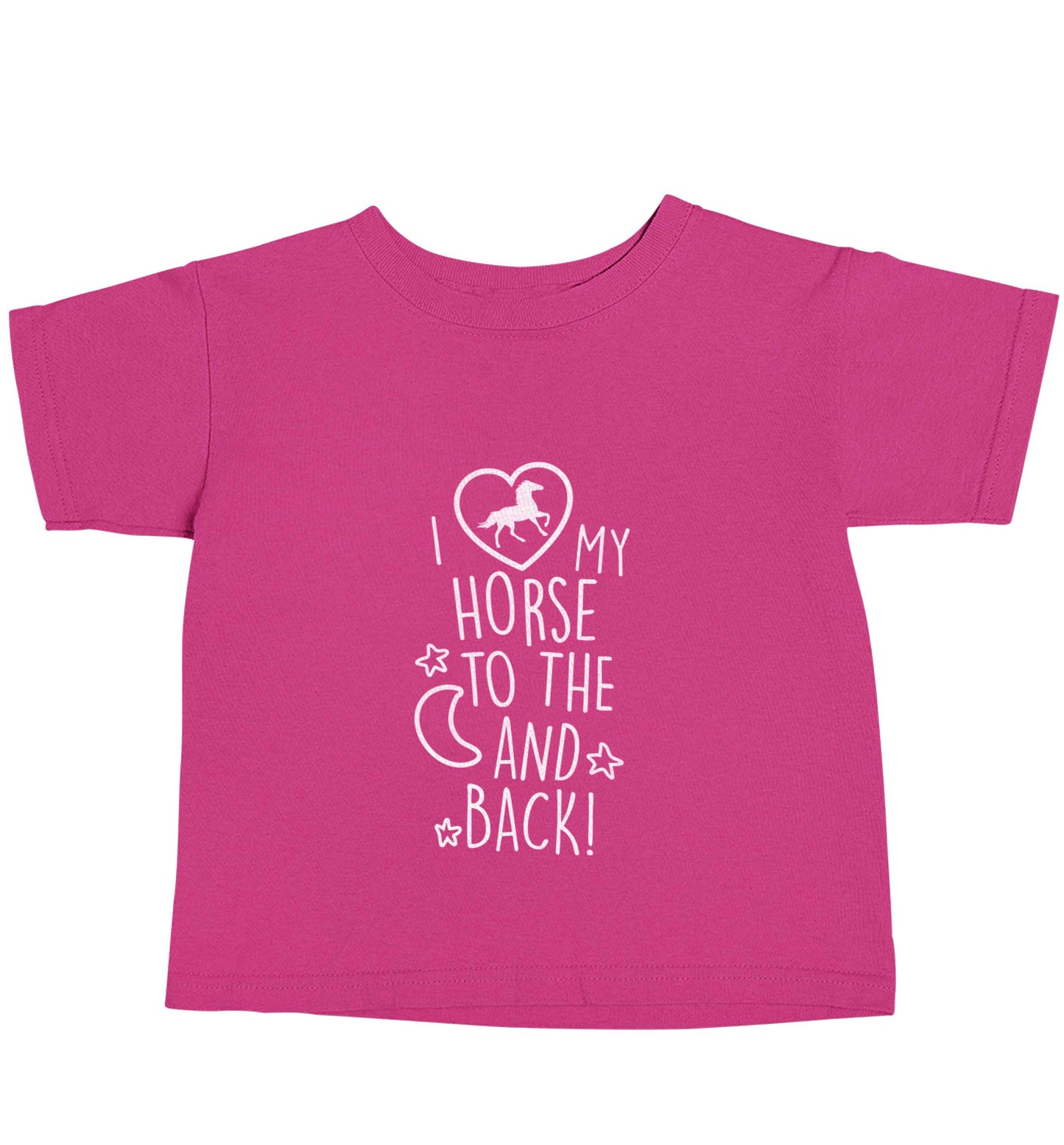 I love my horse to the moon and back pink baby toddler Tshirt 2 Years