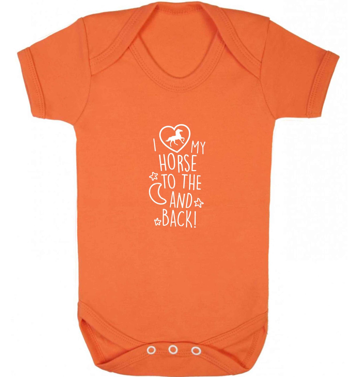 I love my horse to the moon and back baby vest orange 18-24 months