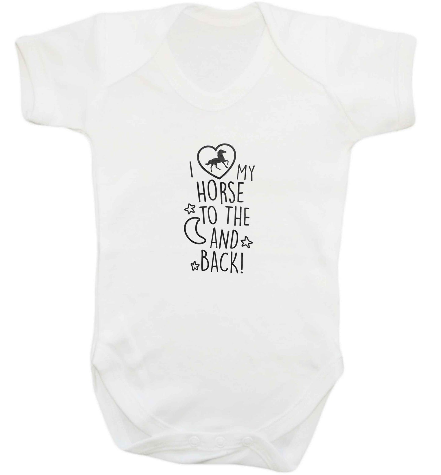I love my horse to the moon and back baby vest white 18-24 months