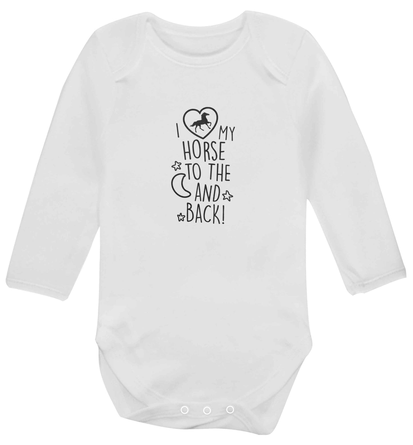 I love my horse to the moon and back baby vest long sleeved white 6-12 months