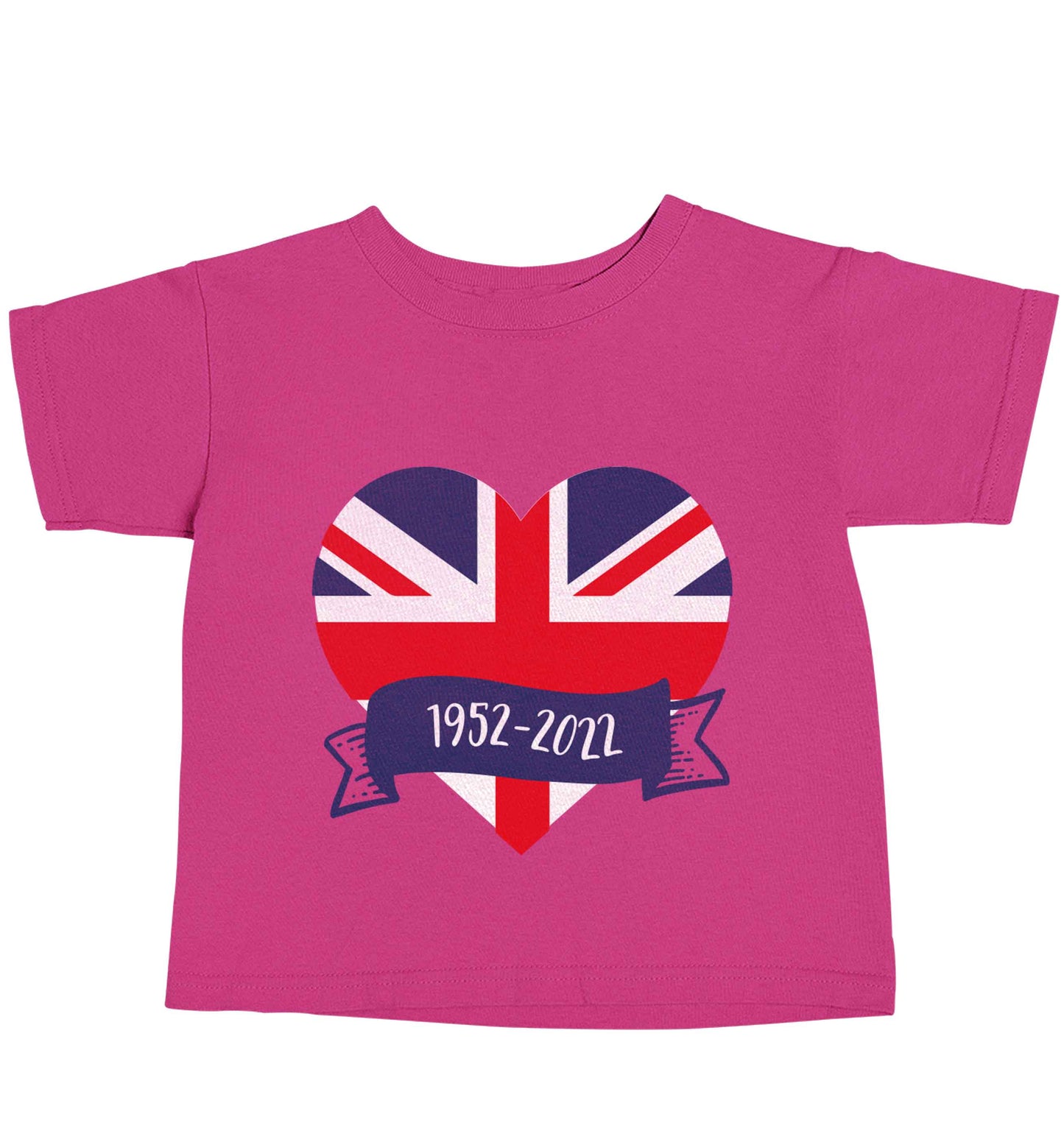 British flag heart Queens jubilee pink baby toddler Tshirt 2 Years