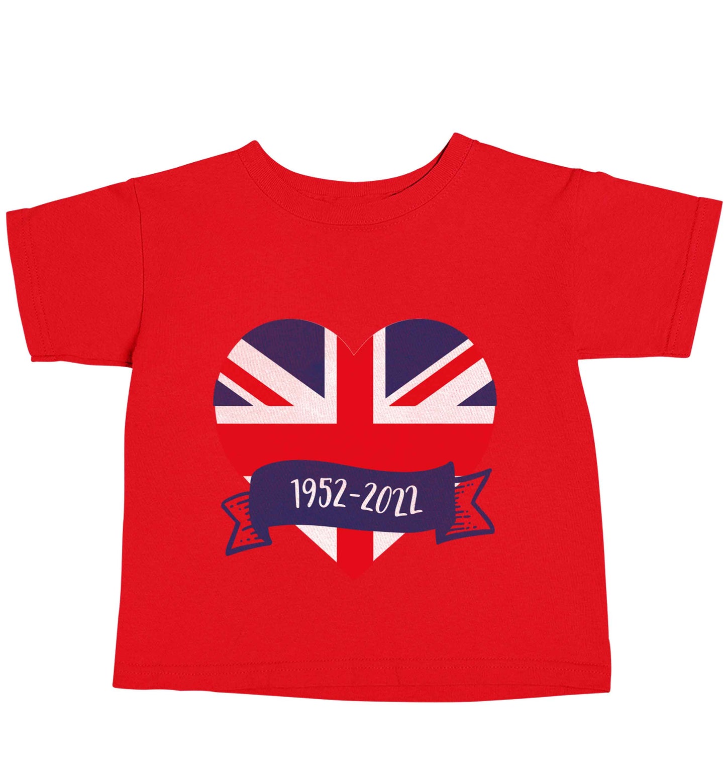 British flag heart Queens jubilee red baby toddler Tshirt 2 Years